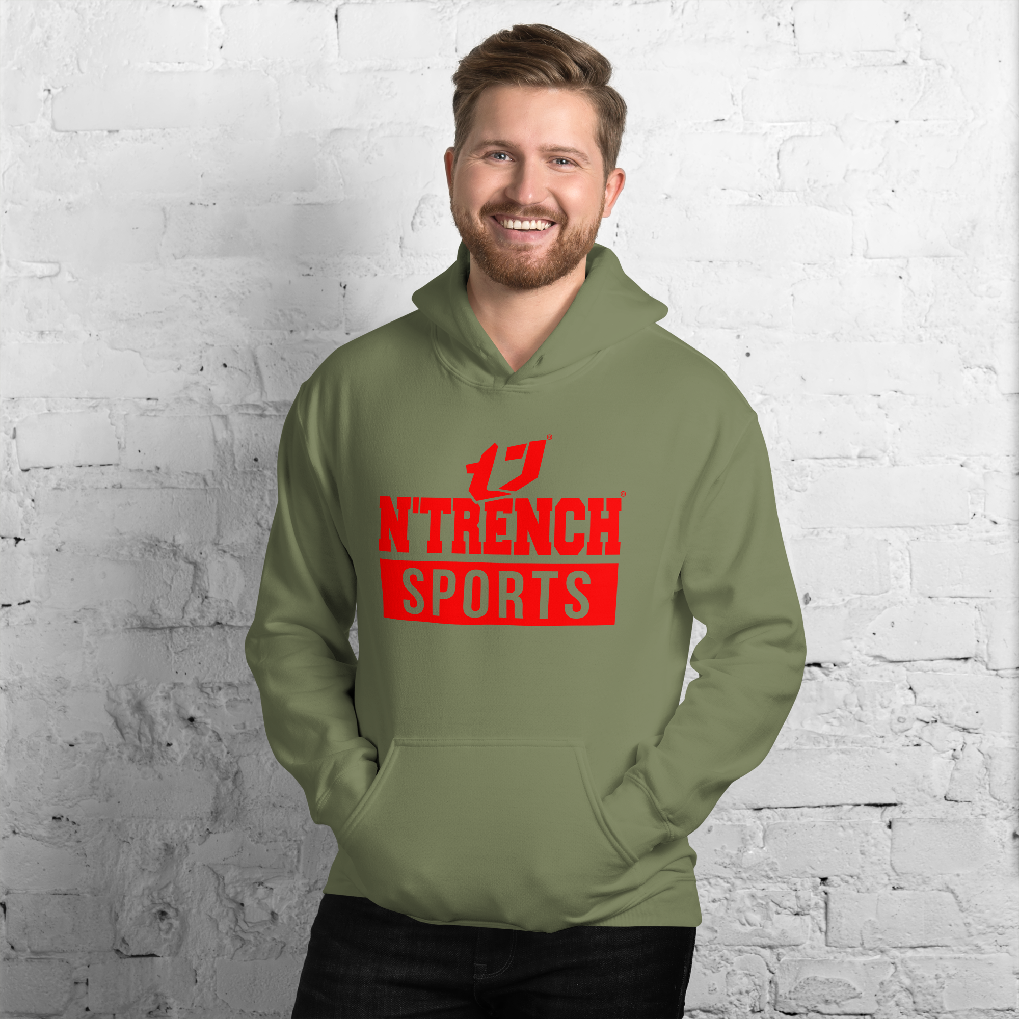 N'Trench Apparel (Red Font) Men/Guys Hoodie