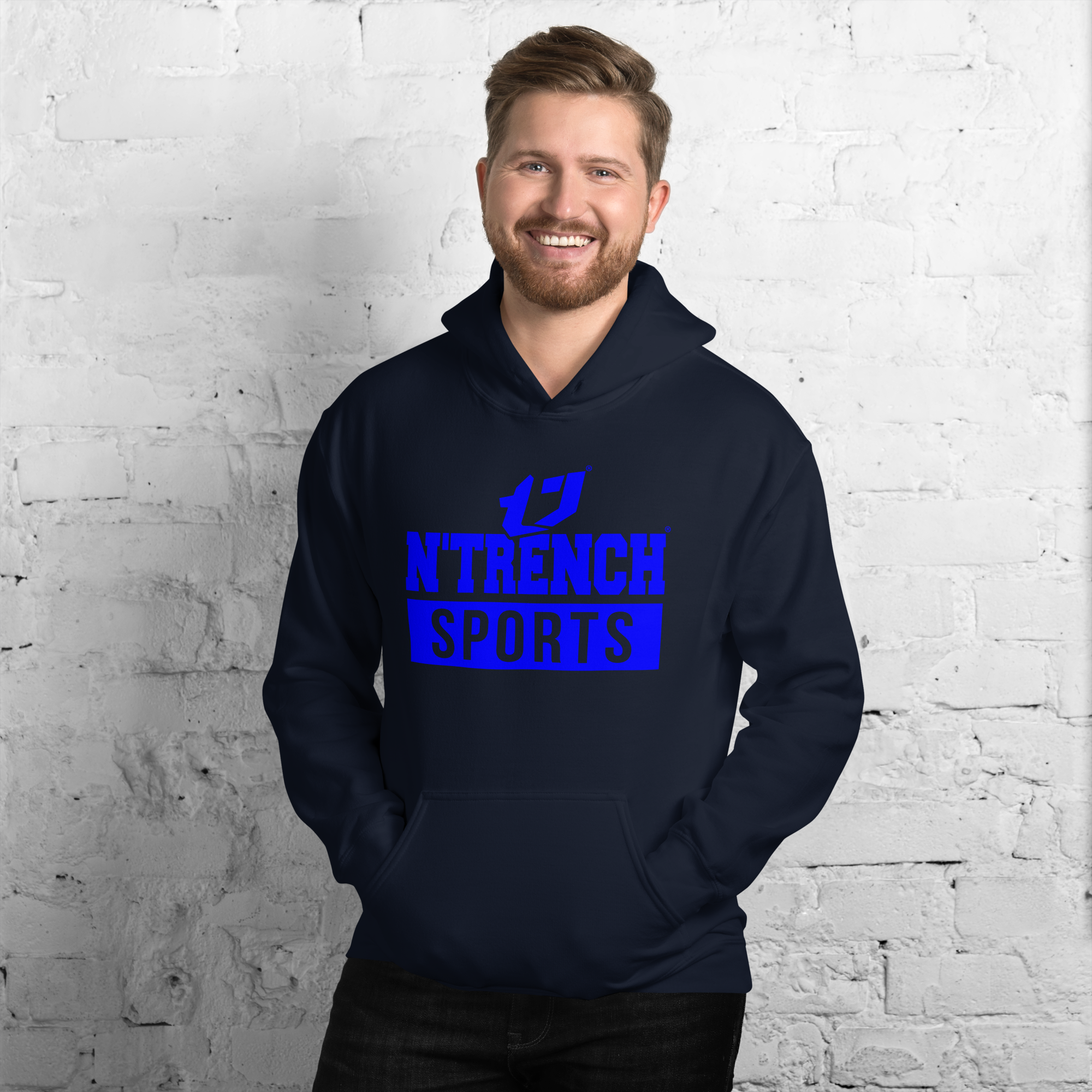 N'Trench Apparel (Blue Font) Men/Guys Hoodie