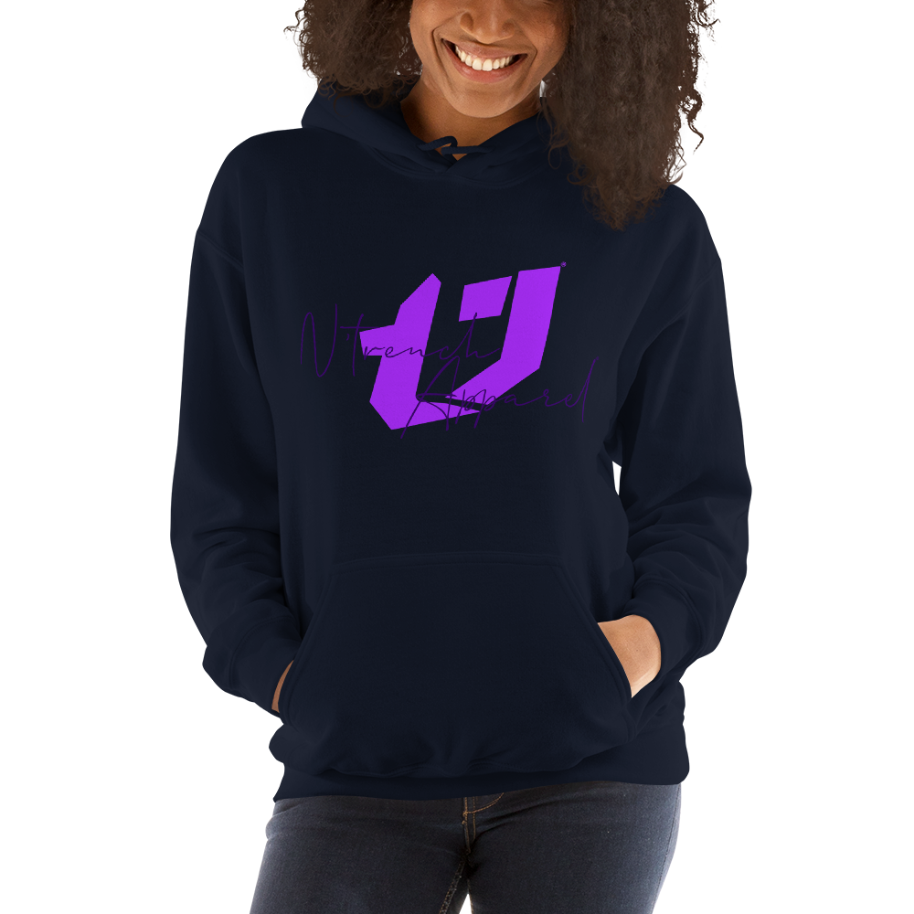 N'Trench Apparel Purple Logo and Script Women/Ladies Hoodie