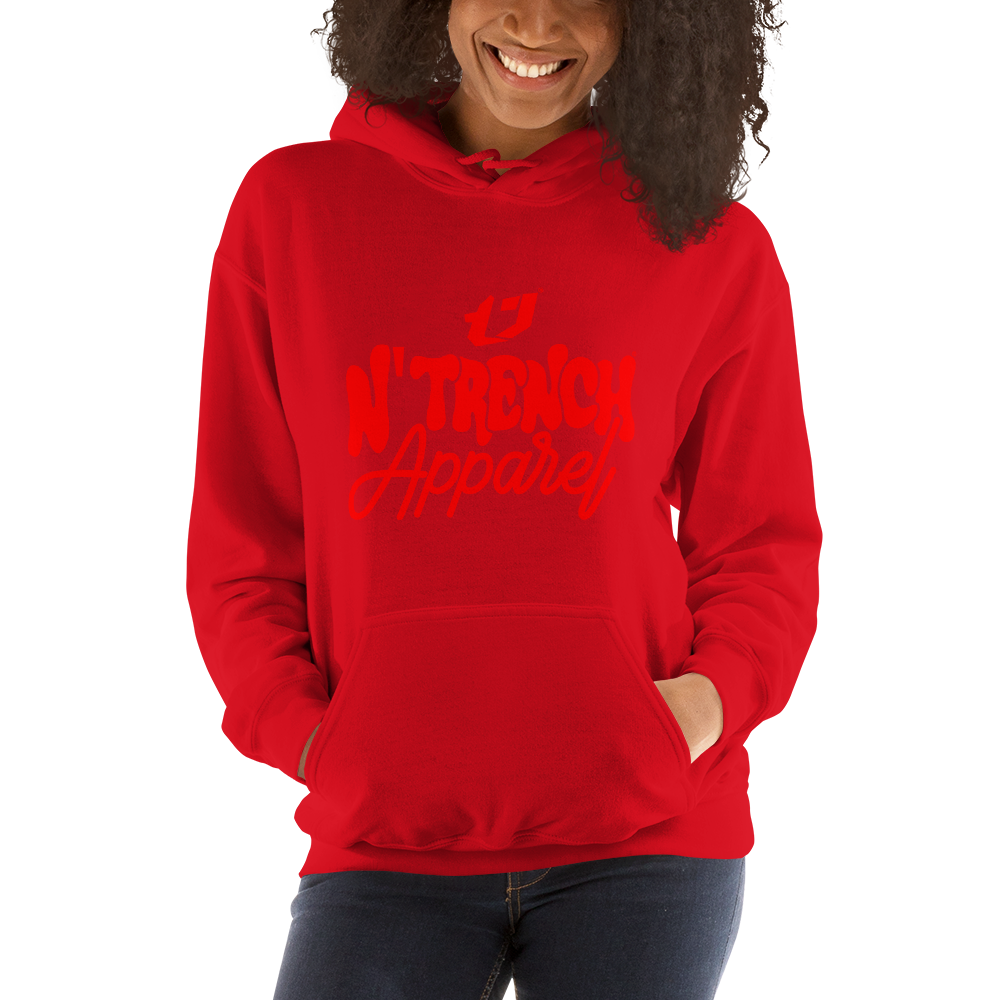 N'Trench Apparel Red Font Women/Ladies Hoodie