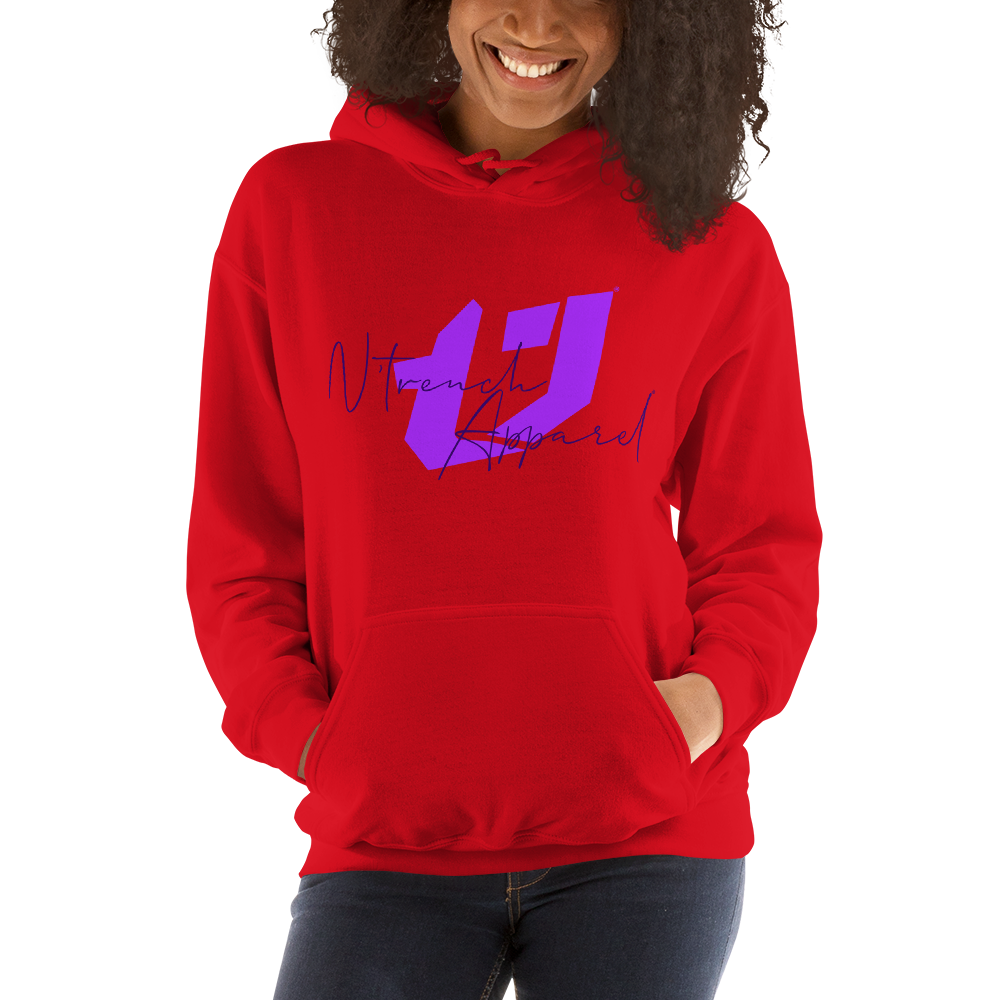 N'Trench Apparel Purple Logo and Script Women/Ladies Hoodie