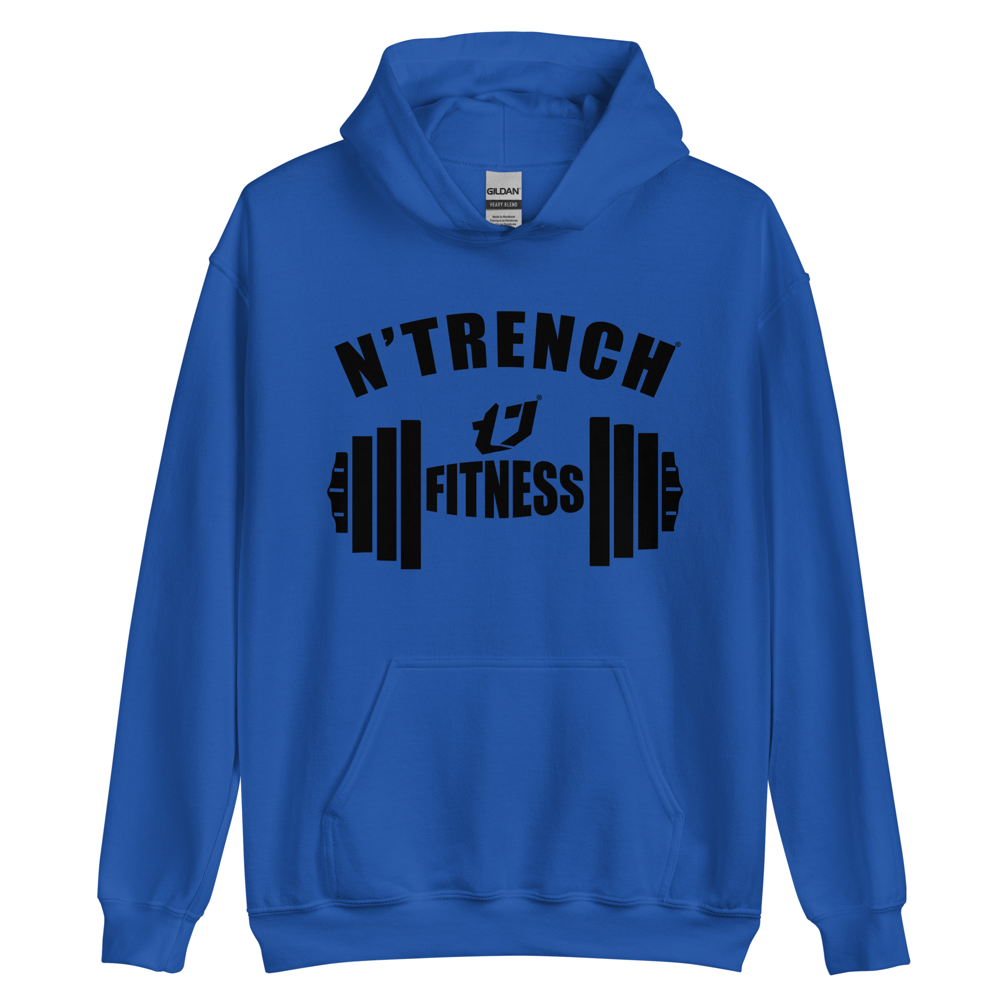 N'Trench Apparel Black Barbell Men/Guys Hoodie