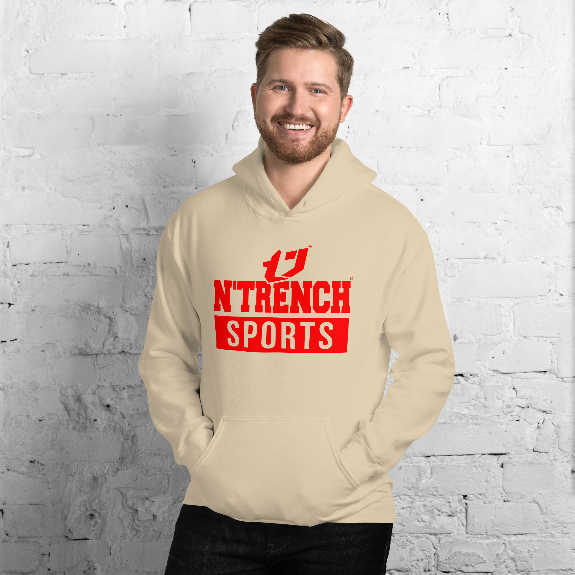 N'Trench Apparel (Red Font) Men/Guys Hoodie