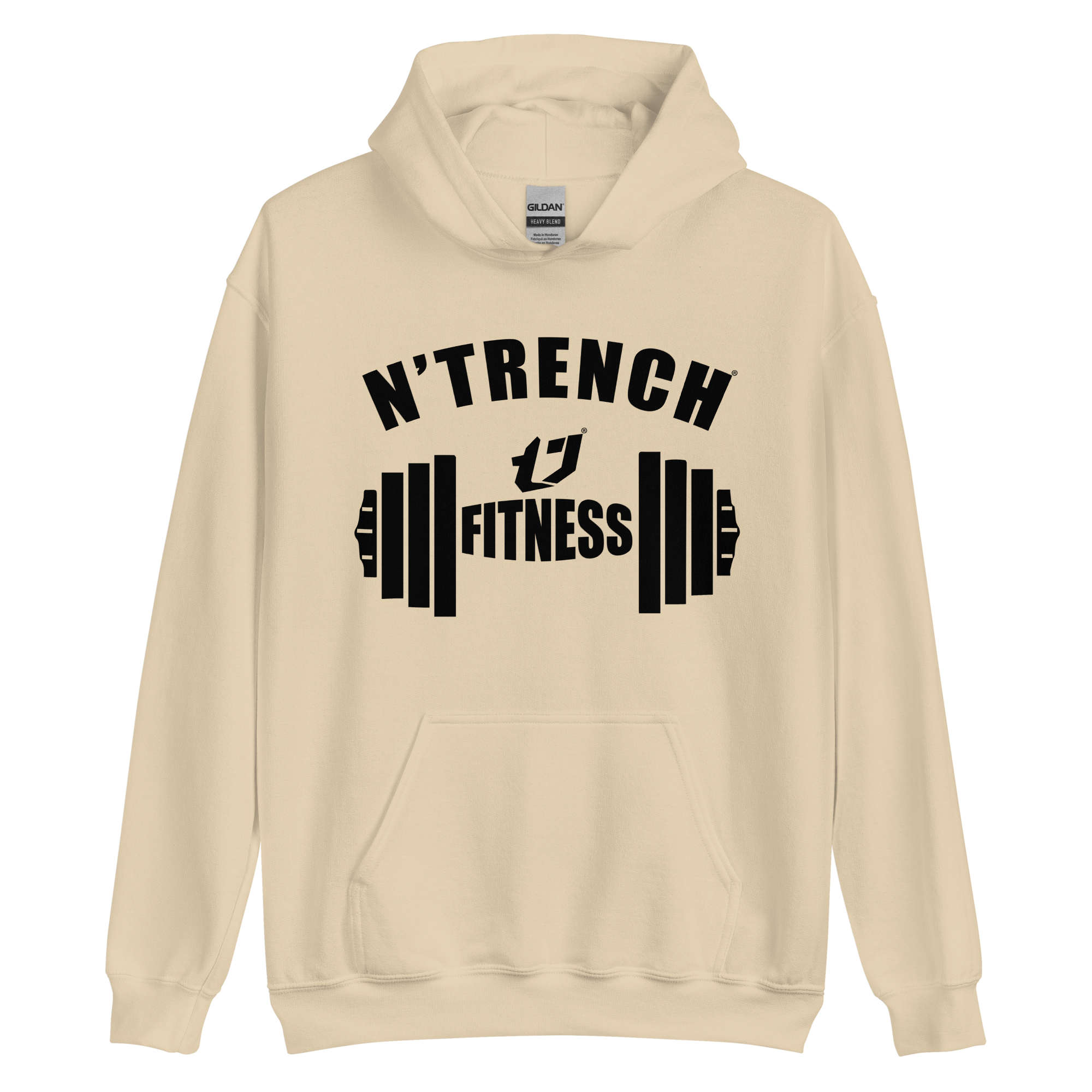 N'Trench Apparel Black Barbell Men/Guys Hoodie