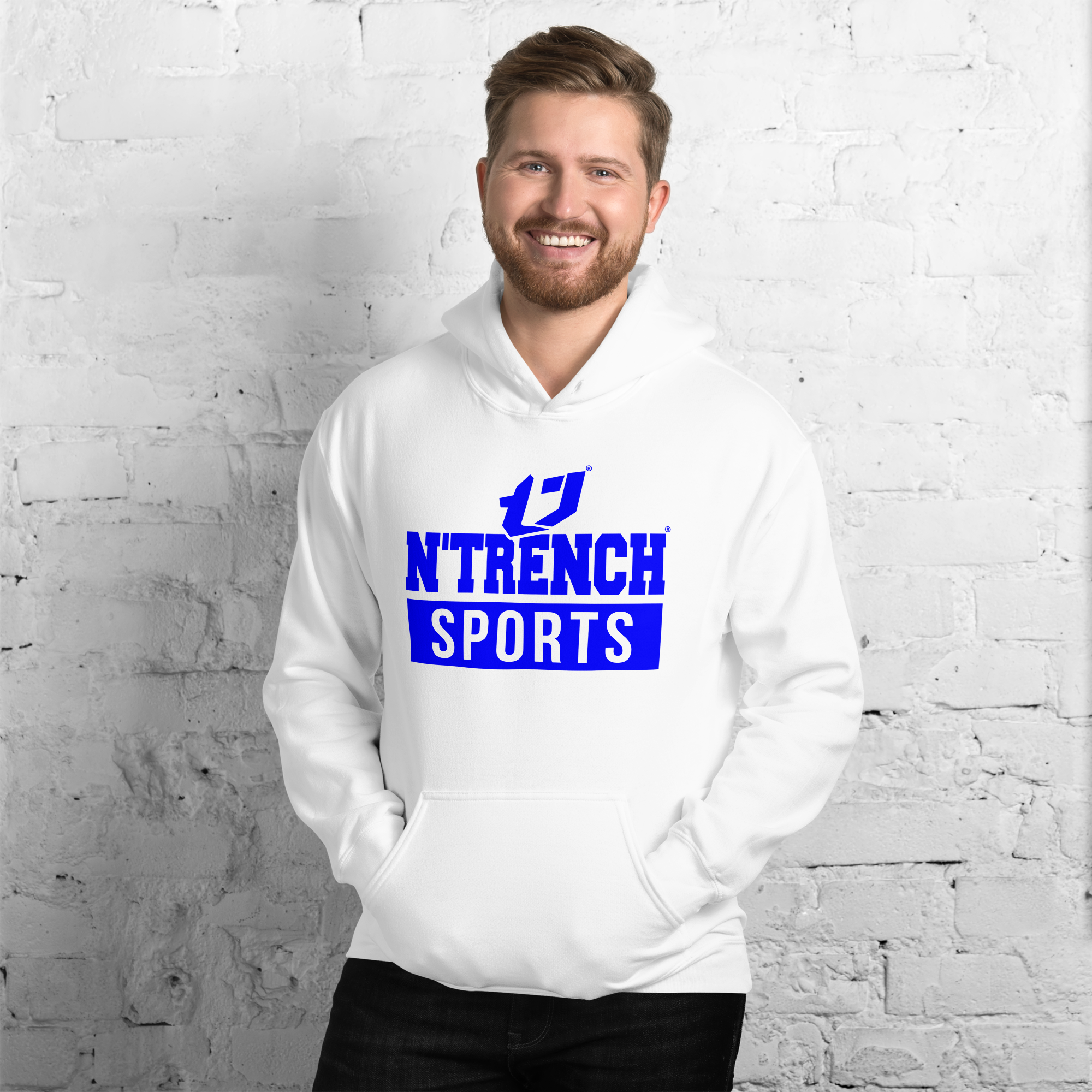 N'Trench Apparel (Blue Font) Men/Guys Hoodie