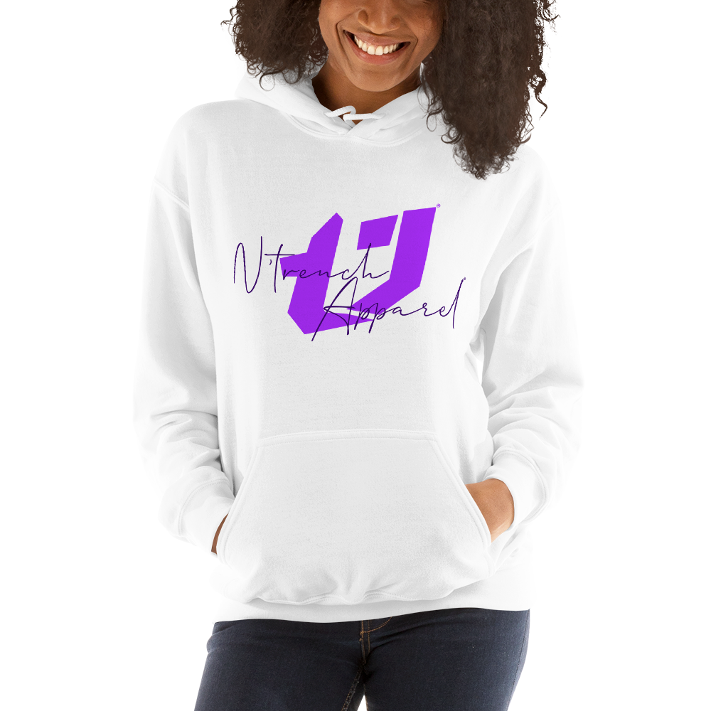 N'Trench Apparel Purple Logo and Script Women/Ladies Hoodie