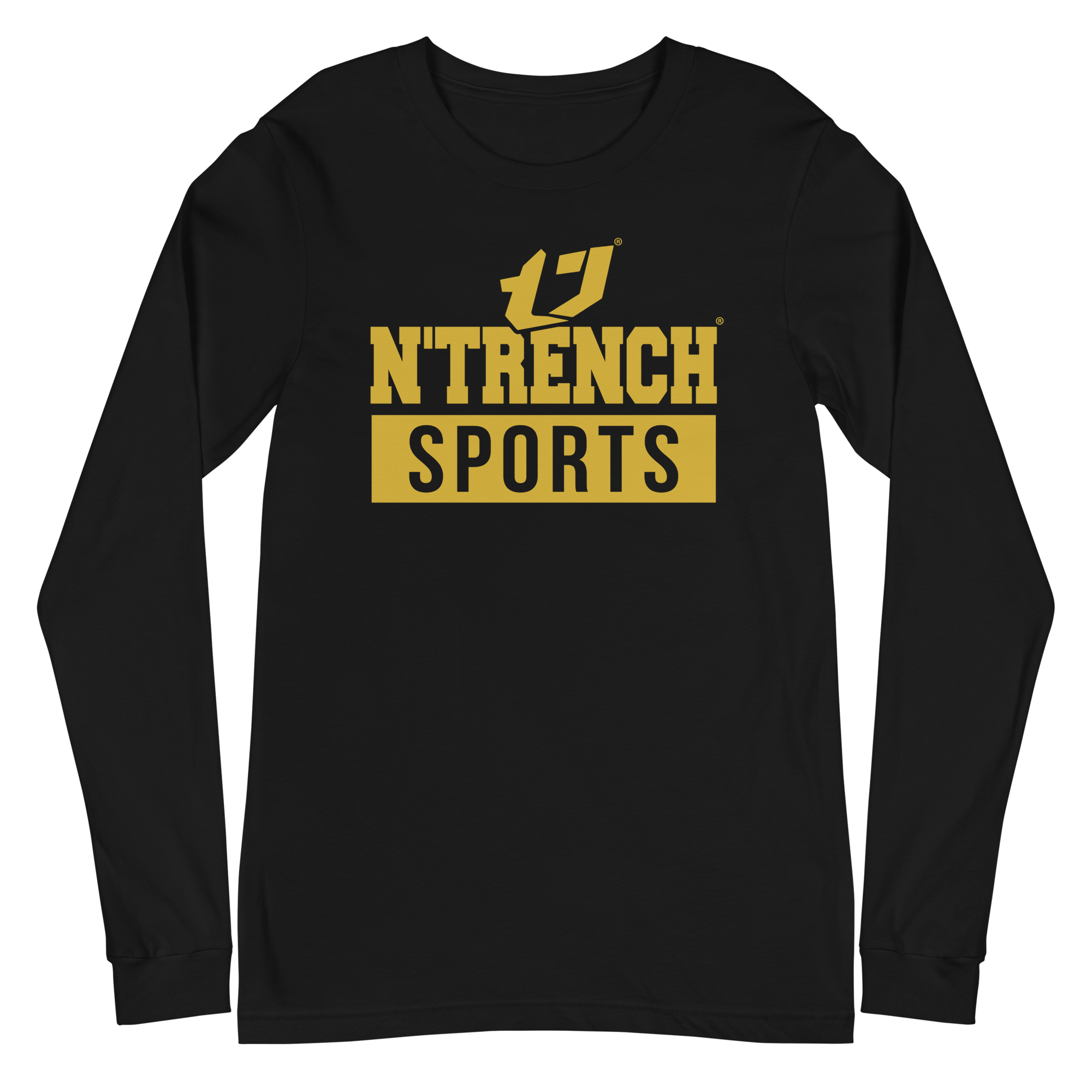 N'Trench Apparel Bronze Lettering Men/Guys long sleeve tee