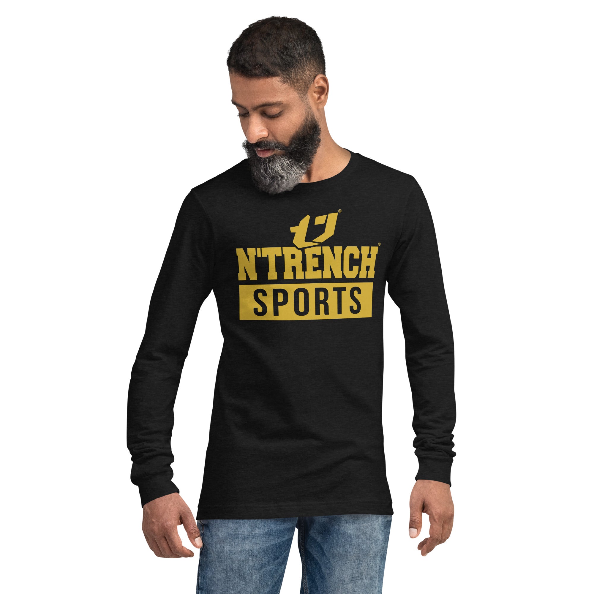 N'Trench Gold Logo and Lettering Unisex Long Sleeve Tee