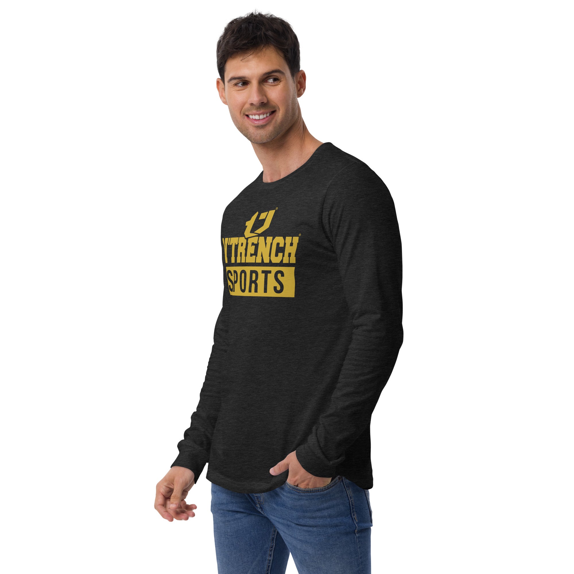 N'Trench Gold Logo and Lettering Unisex Long Sleeve Tee