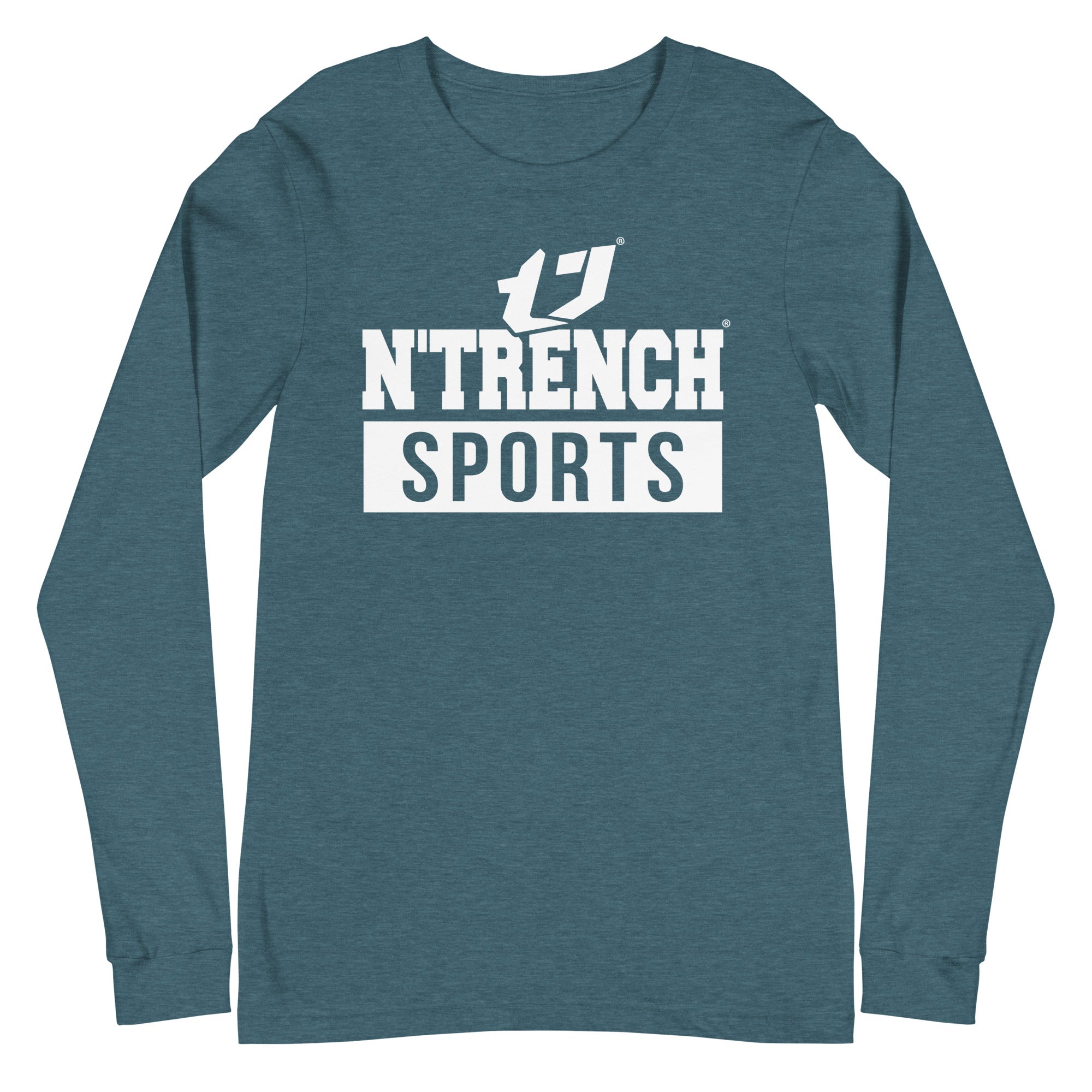 N'Trench White Logo and Lettering Unisex Long Sleeve Tee