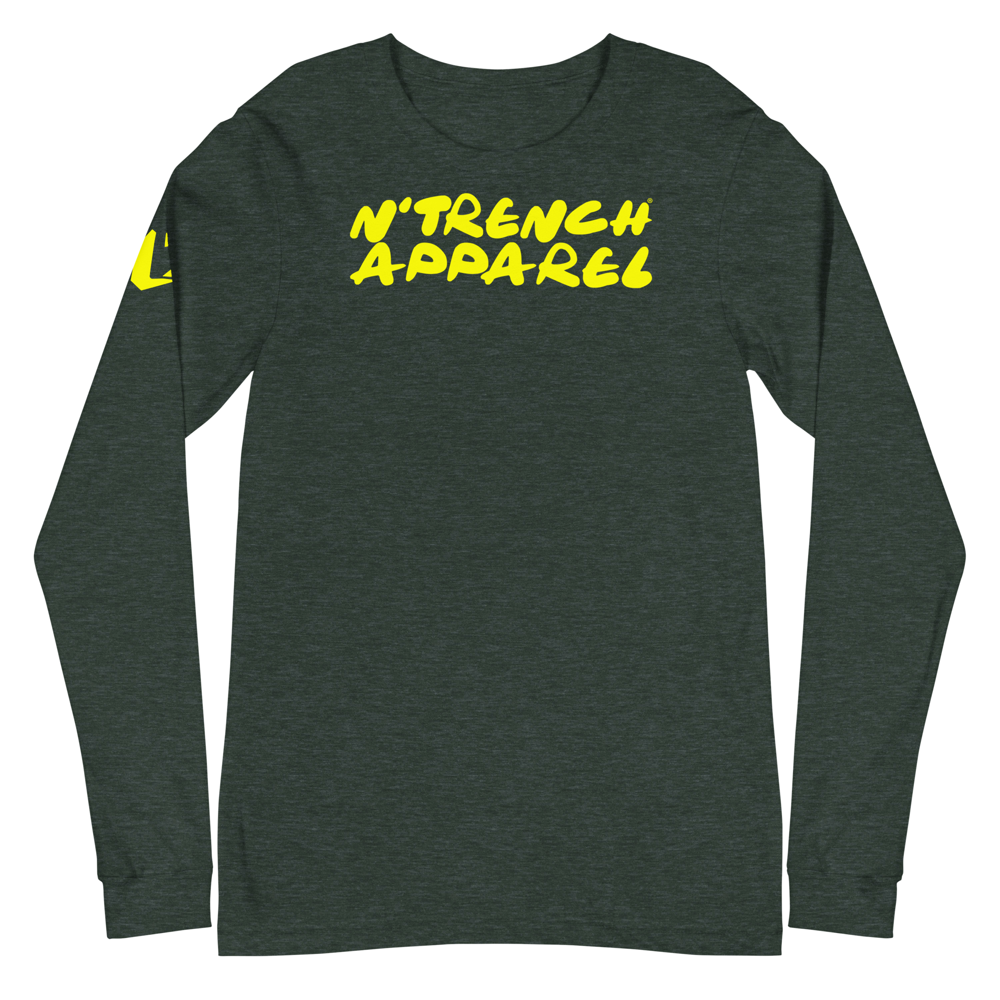 N'Trench Yellow Lettering and Logo Women/Ladies Long Sleeve Tee