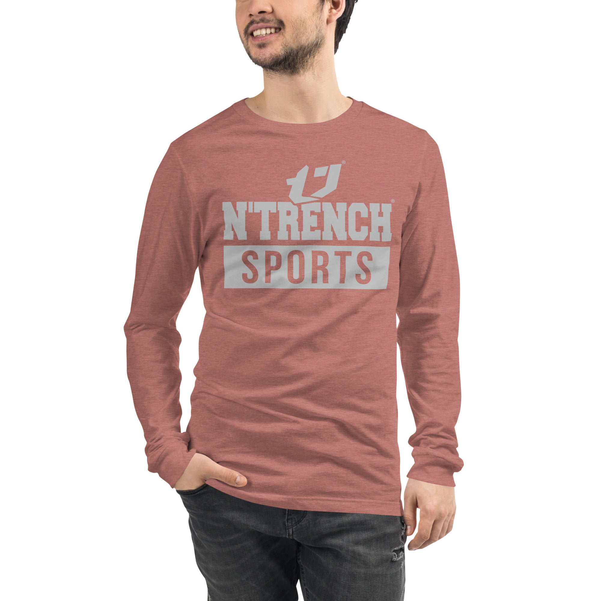 N'Trench Silver Logo and Lettering Unisex Long Sleeve Tee