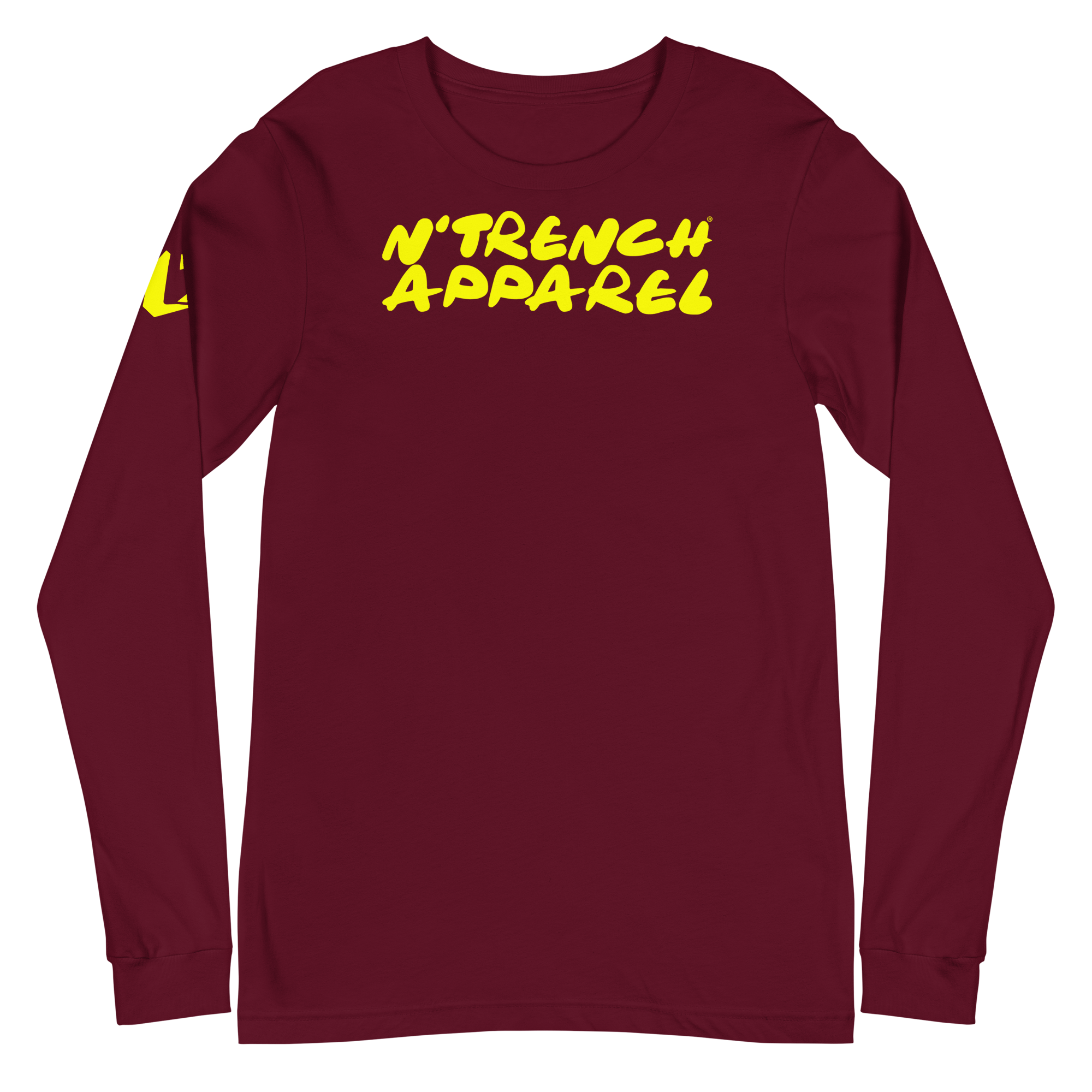 N'Trench Yellow Lettering and Logo Women/Ladies Long Sleeve Tee