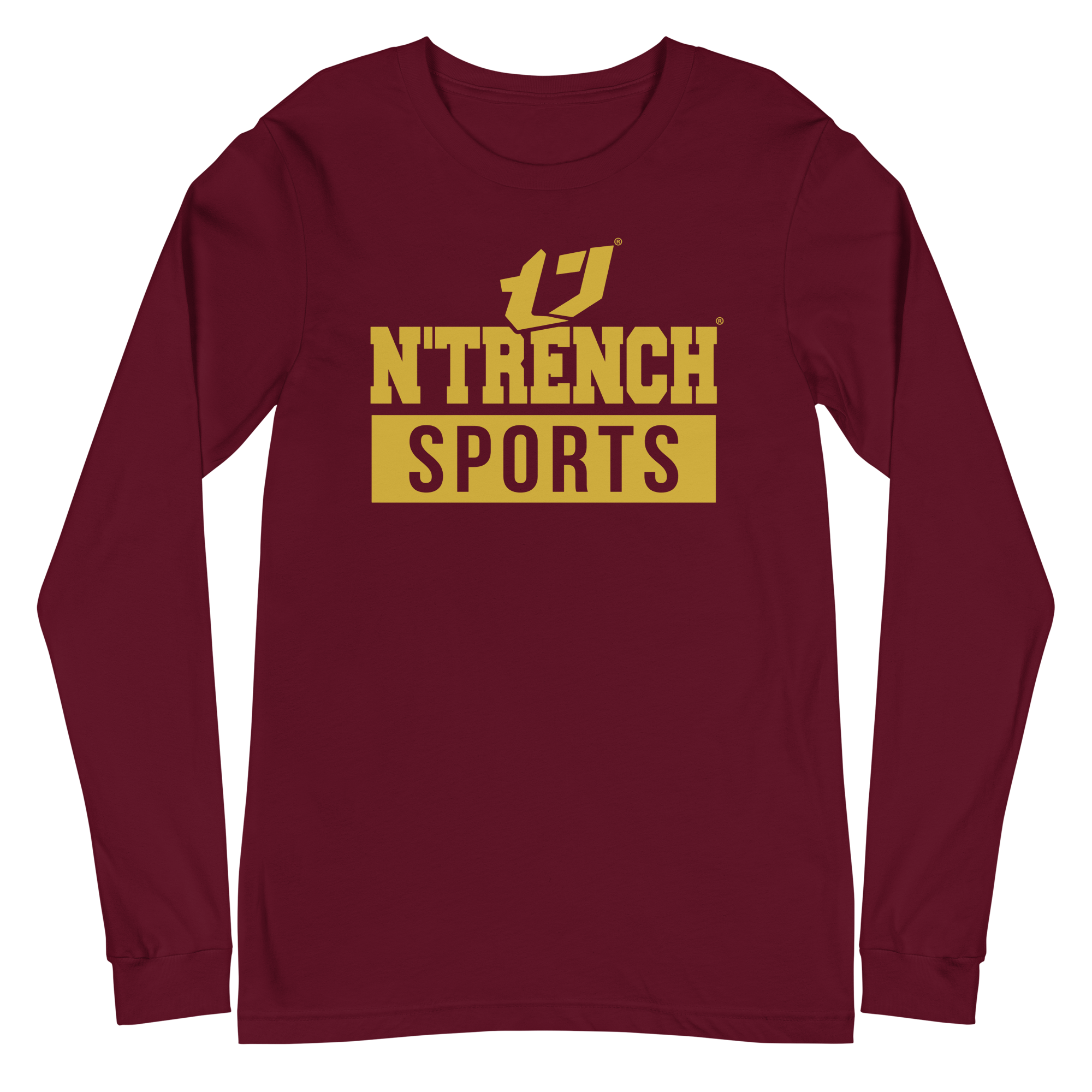 N'Trench Apparel Bronze Lettering Men/Guys long sleeve tee