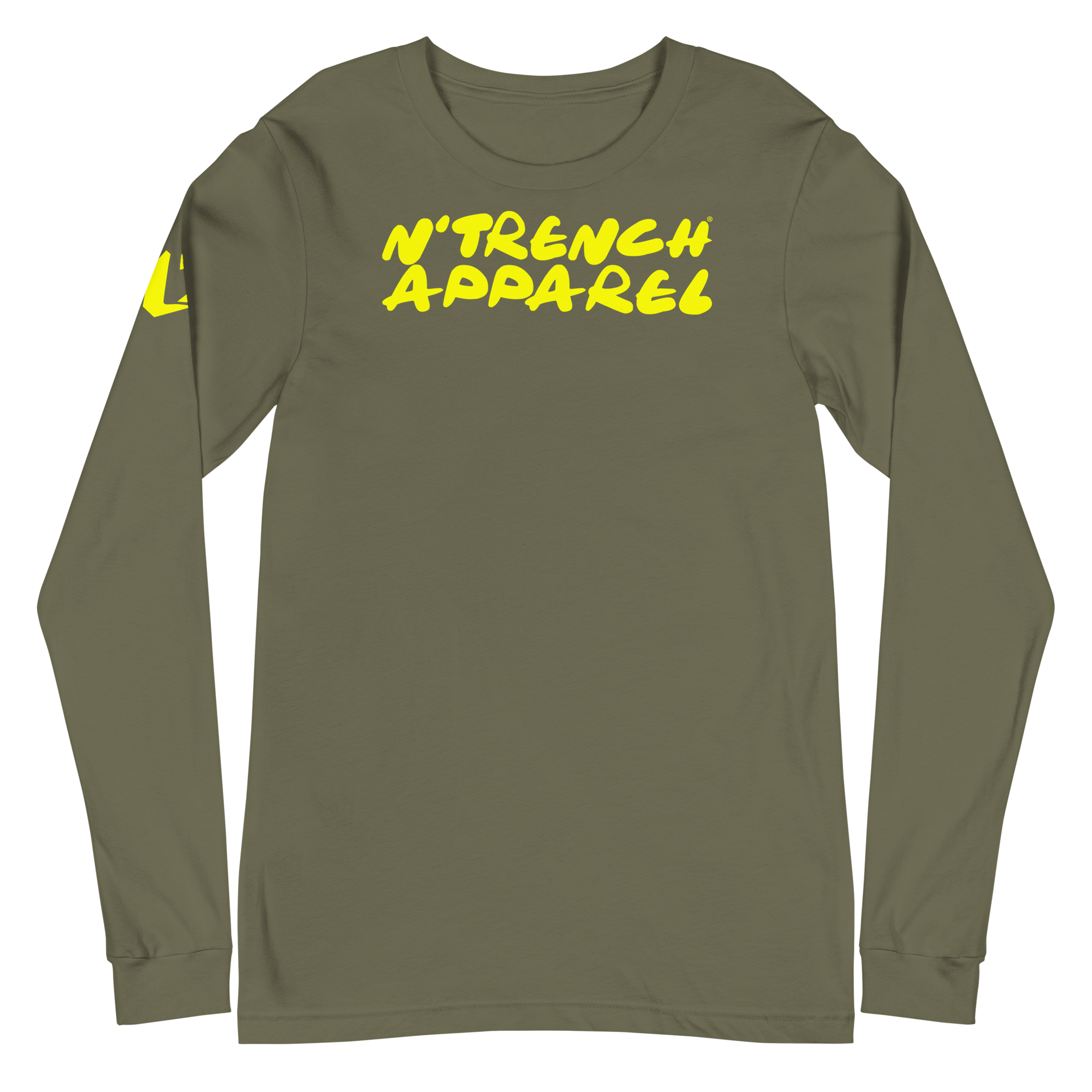 N'Trench Yellow Lettering and Logo Women/Ladies Long Sleeve Tee