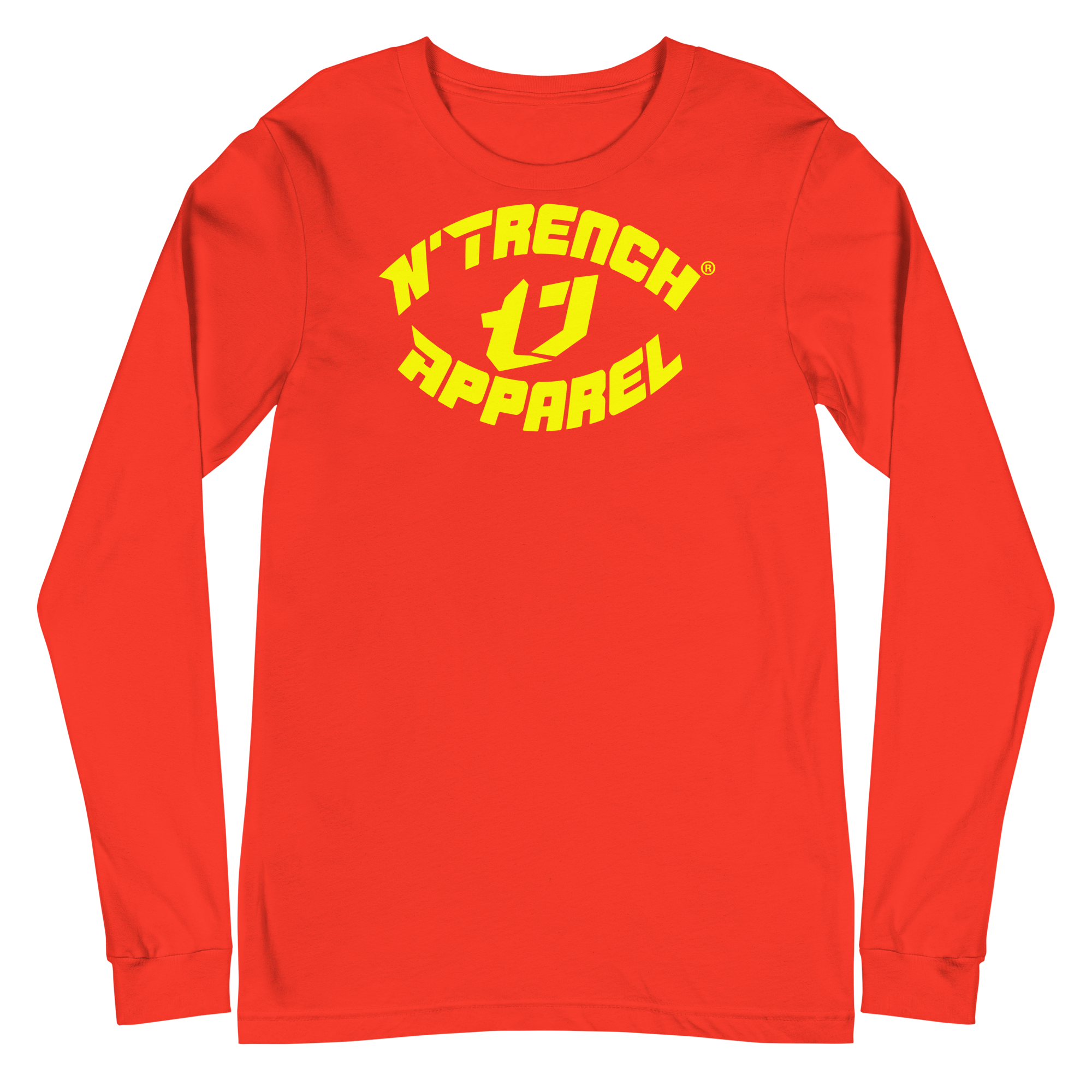 N'Trench Apparel Yellow Lettering Women/Ladies long sleeve tee