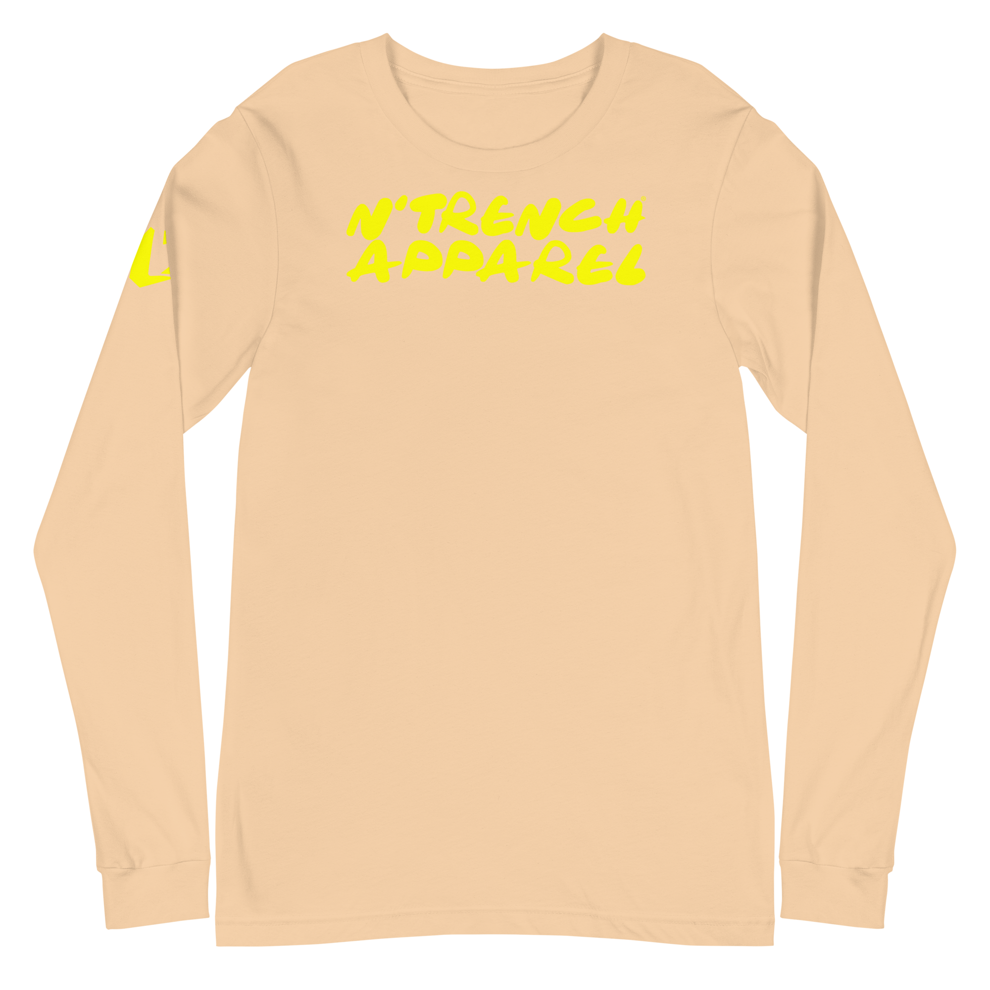 N'Trench Yellow Lettering and Logo Women/Ladies Long Sleeve Tee