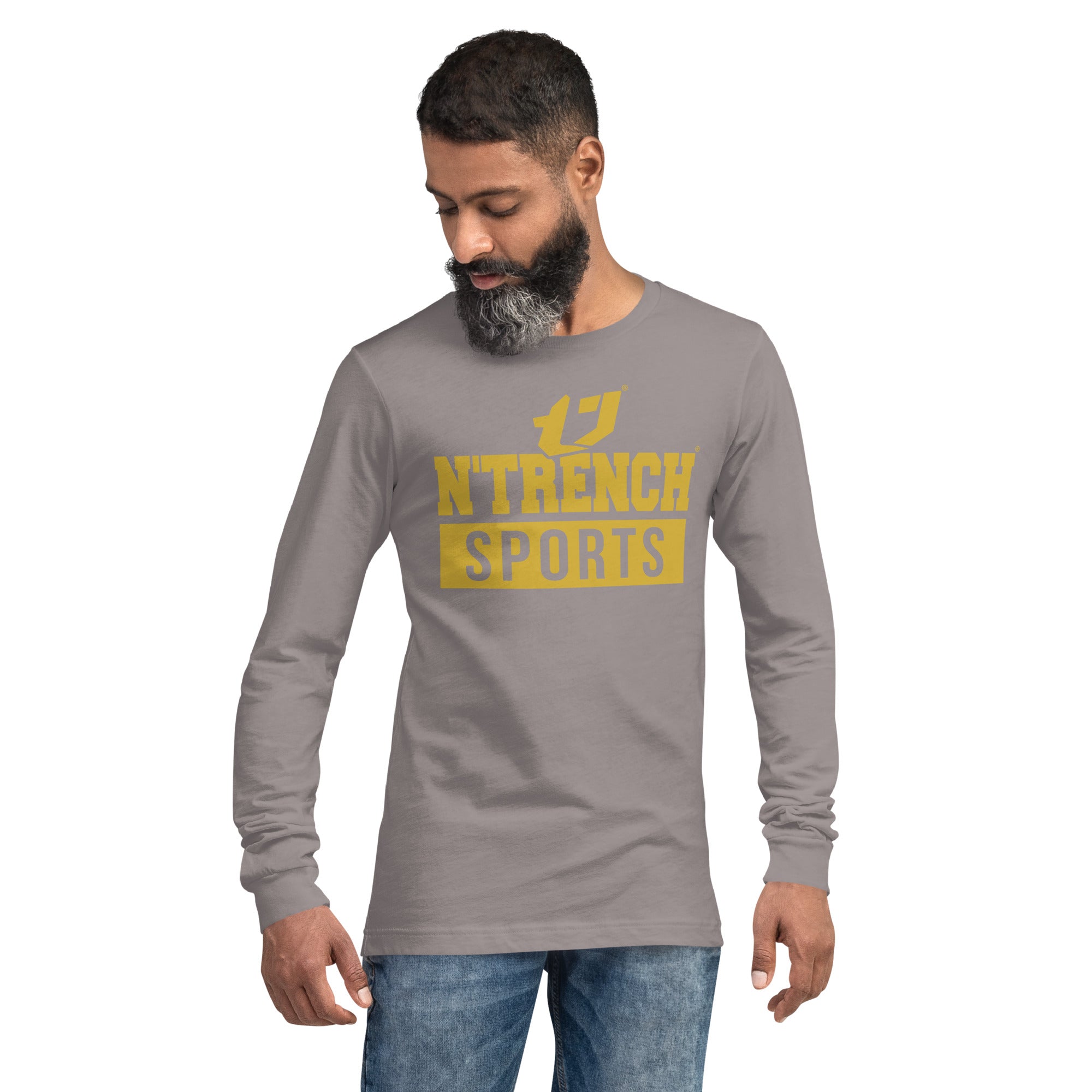 N'Trench Gold Logo and Lettering Unisex Long Sleeve Tee