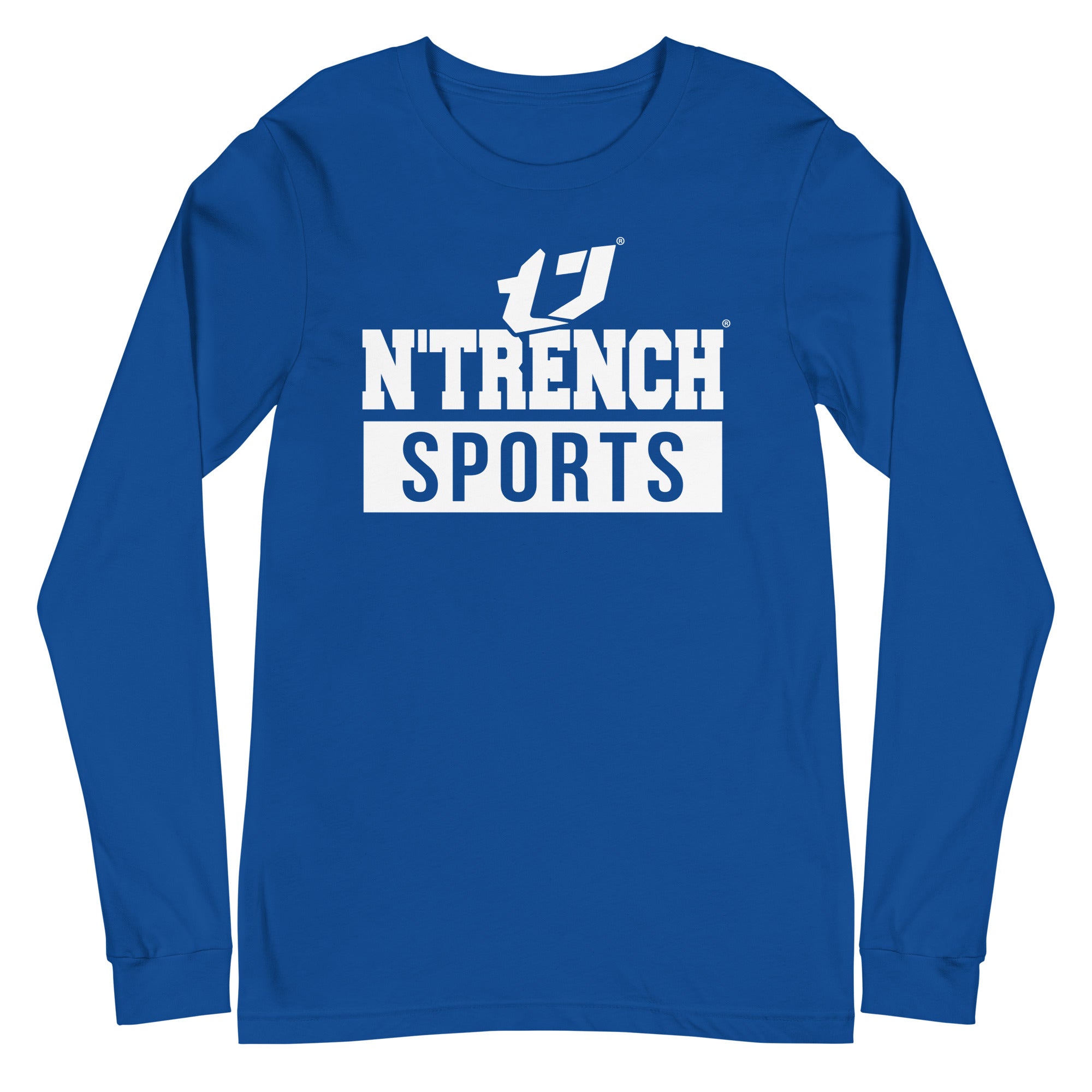 N'Trench White Logo and Lettering Unisex Long Sleeve Tee