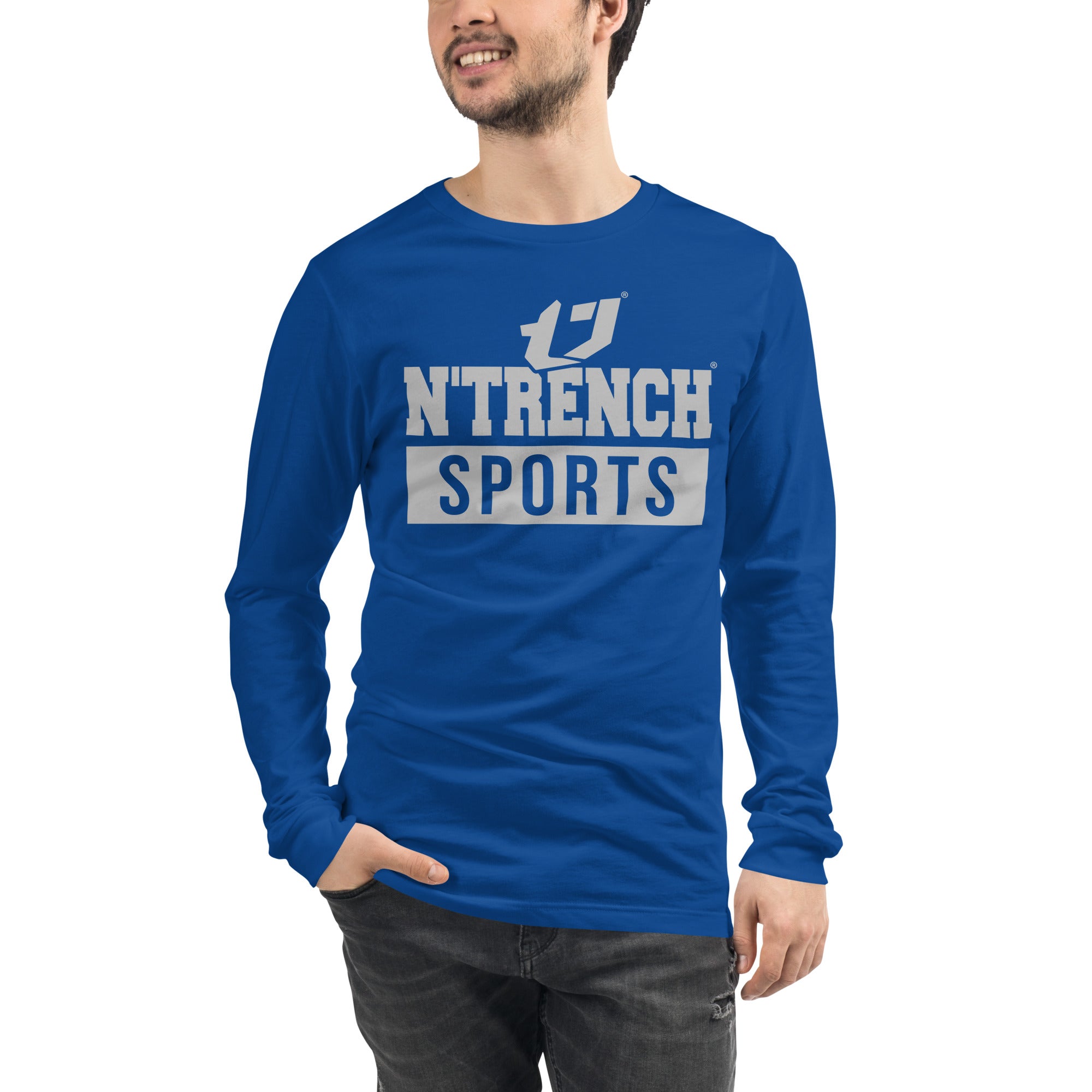 N'Trench Silver Logo and Lettering Unisex Long Sleeve Tee