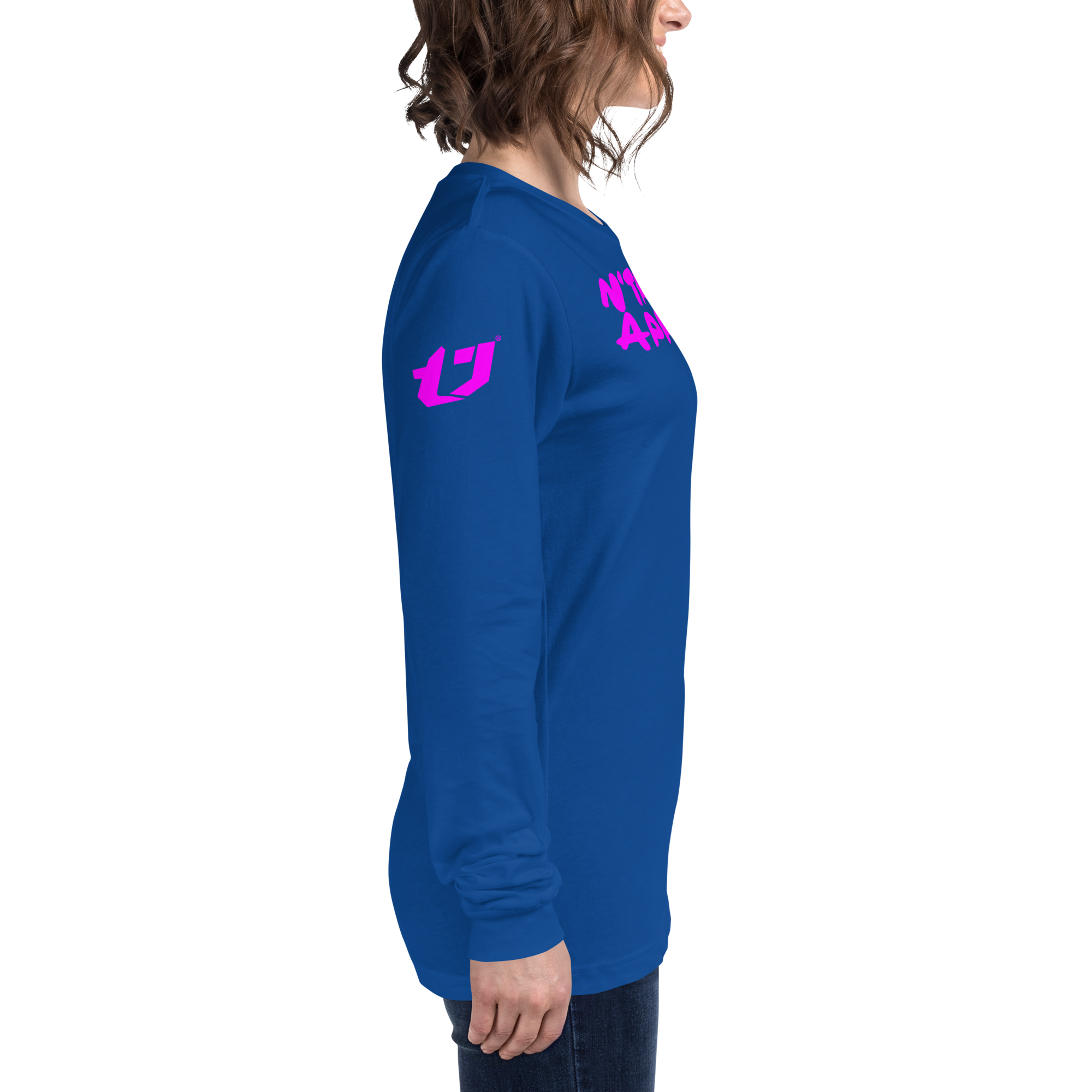 N'Trench Pink Lettering Women/Ladies Long Sleeve Tee