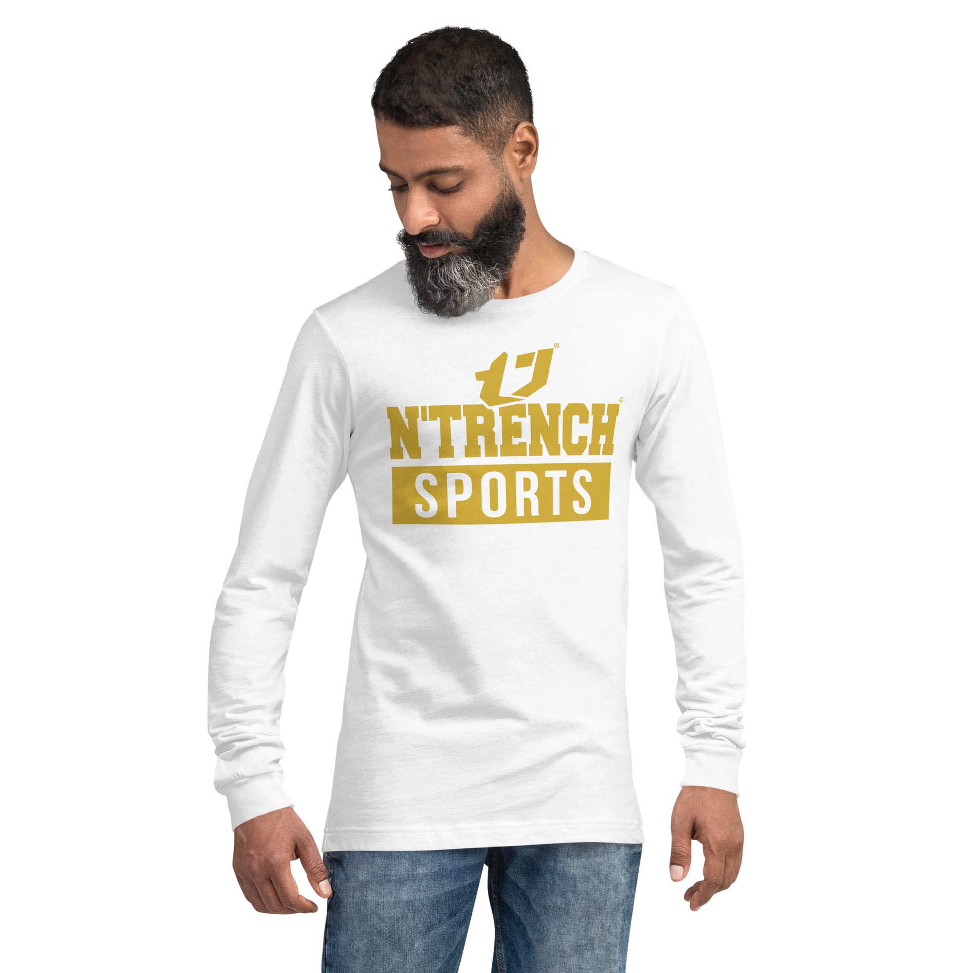 N'Trench Gold Logo and Lettering Unisex Long Sleeve Tee