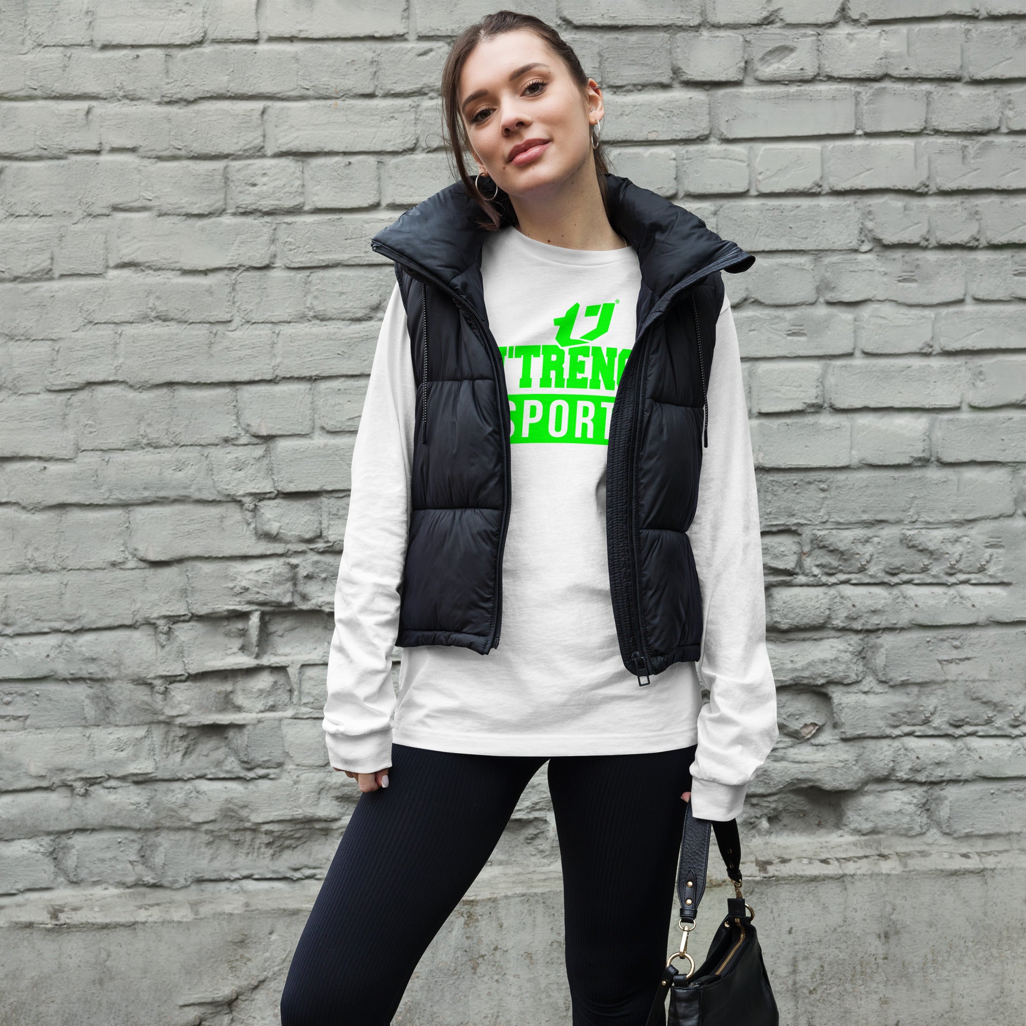 N'Trench Green Logo and Lettering Unisex Long Sleeve Tee