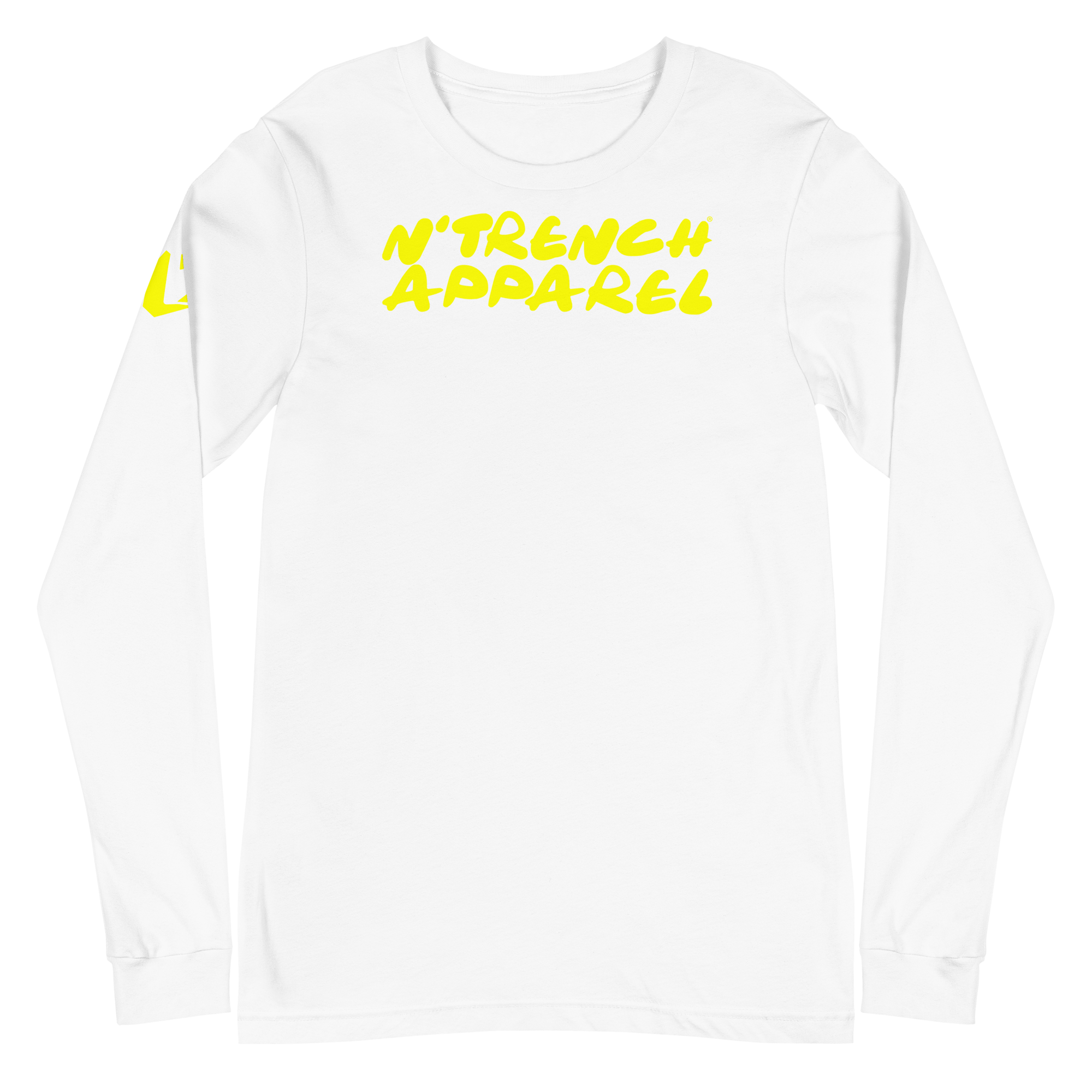 N'Trench Yellow Lettering and Logo Women/Ladies Long Sleeve Tee