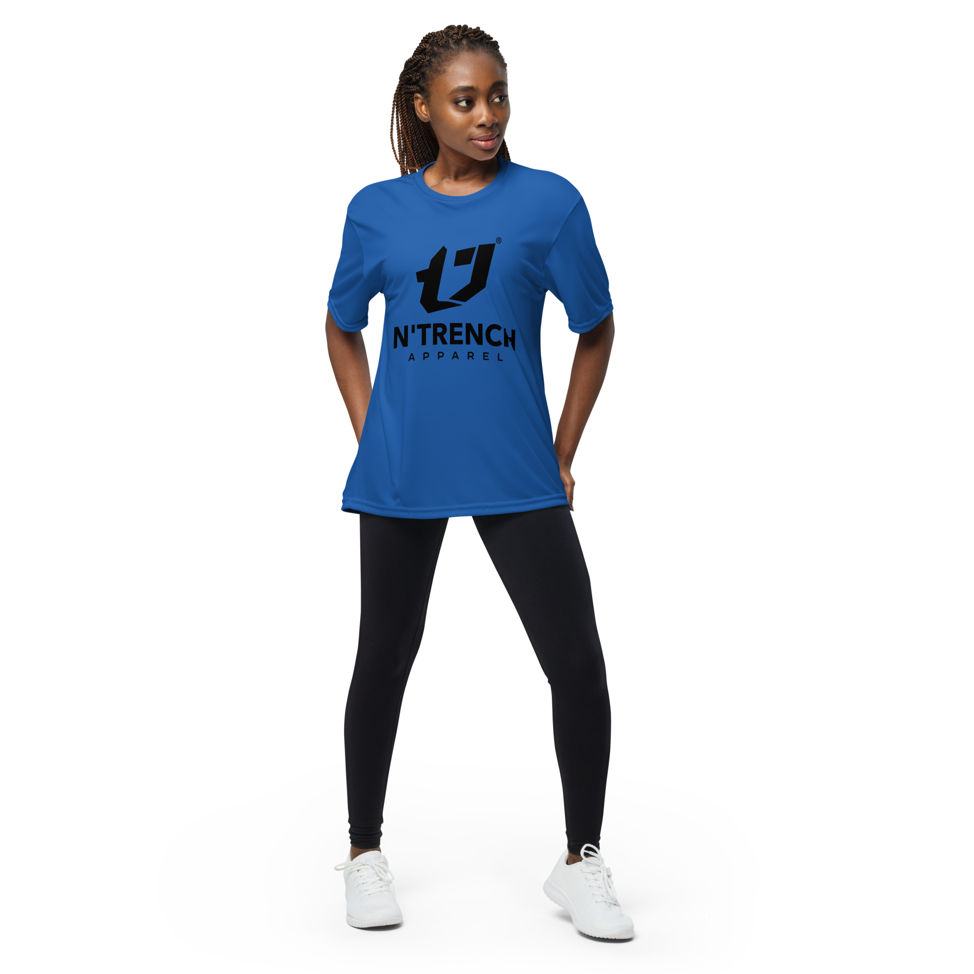 N'Trench Apparel Black Lettering unisex performance crew neck t-shirt 2