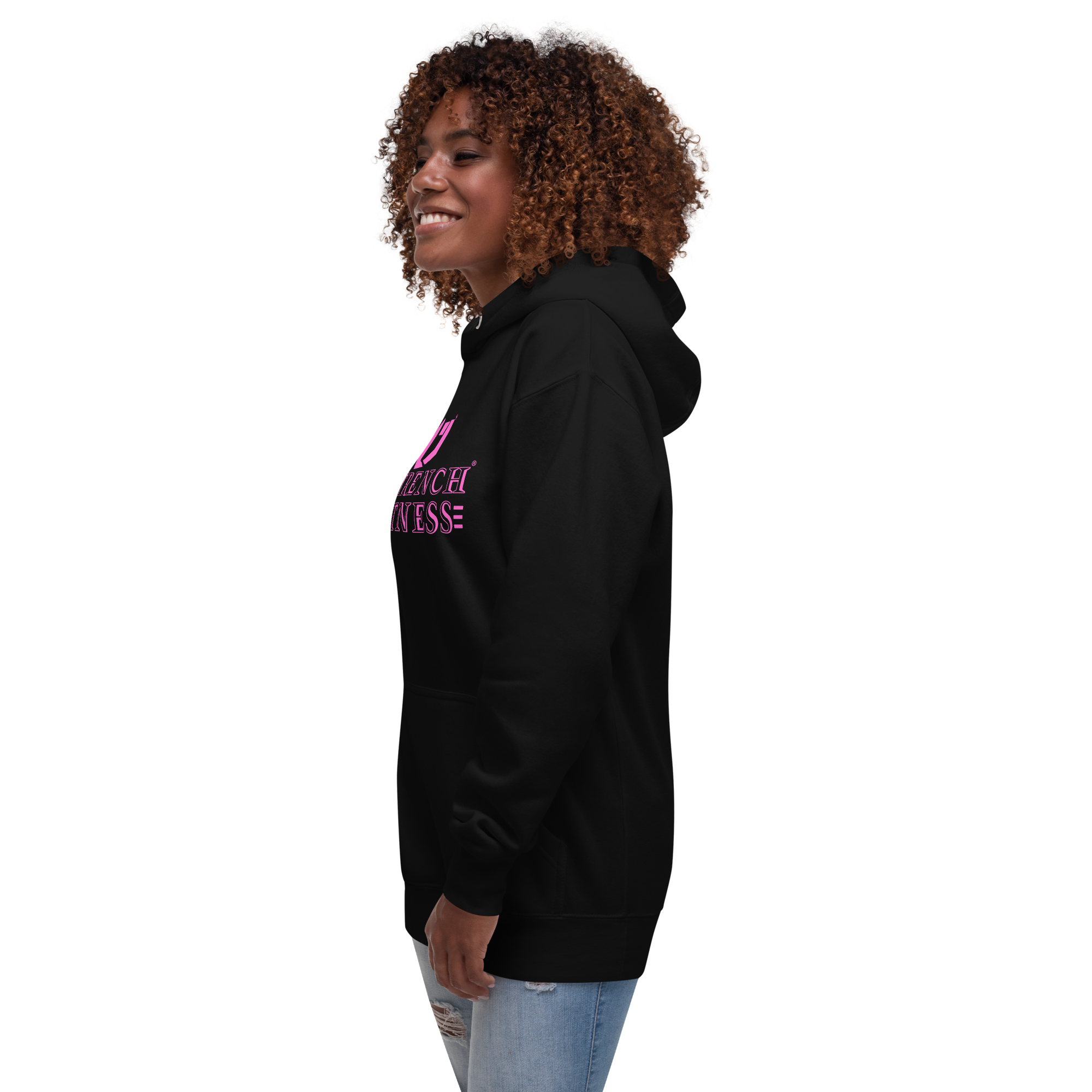 N'Trench Pink Lettering Women/Ladies Hoodie