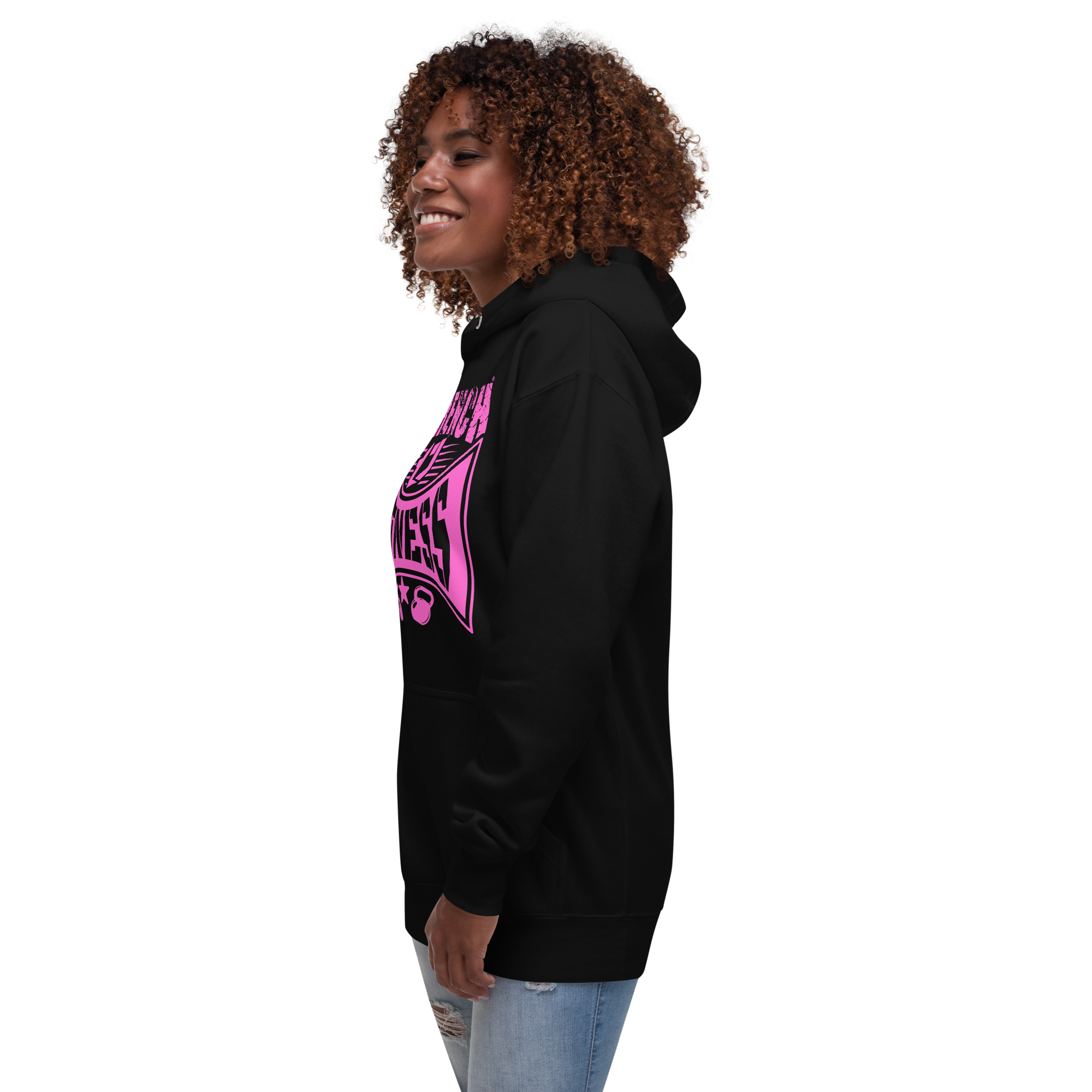 N'Trench Apparel Pink Lettering Work out Women/Ladies Hoodie