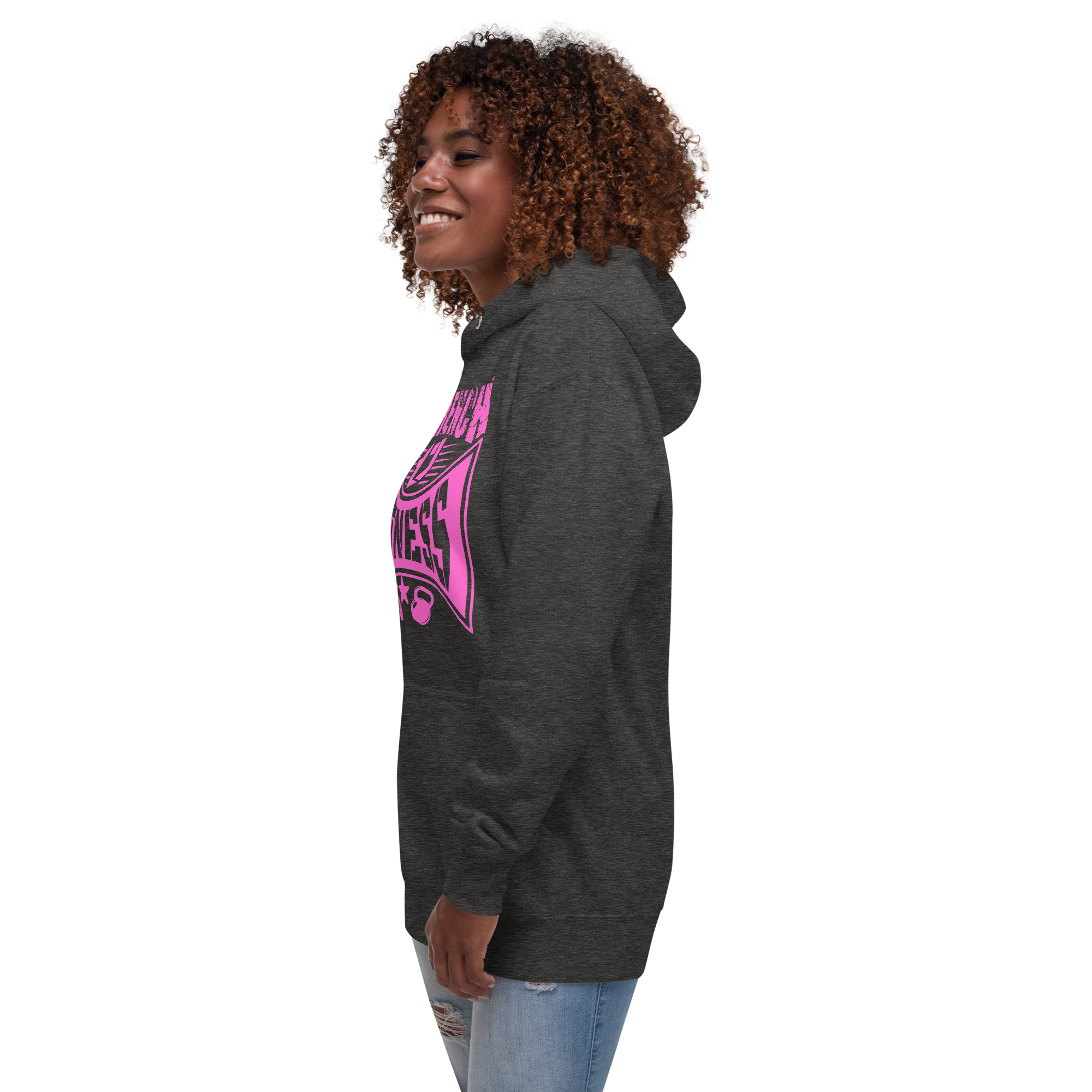 N'Trench Apparel Pink Lettering Work out Women/Ladies Hoodie