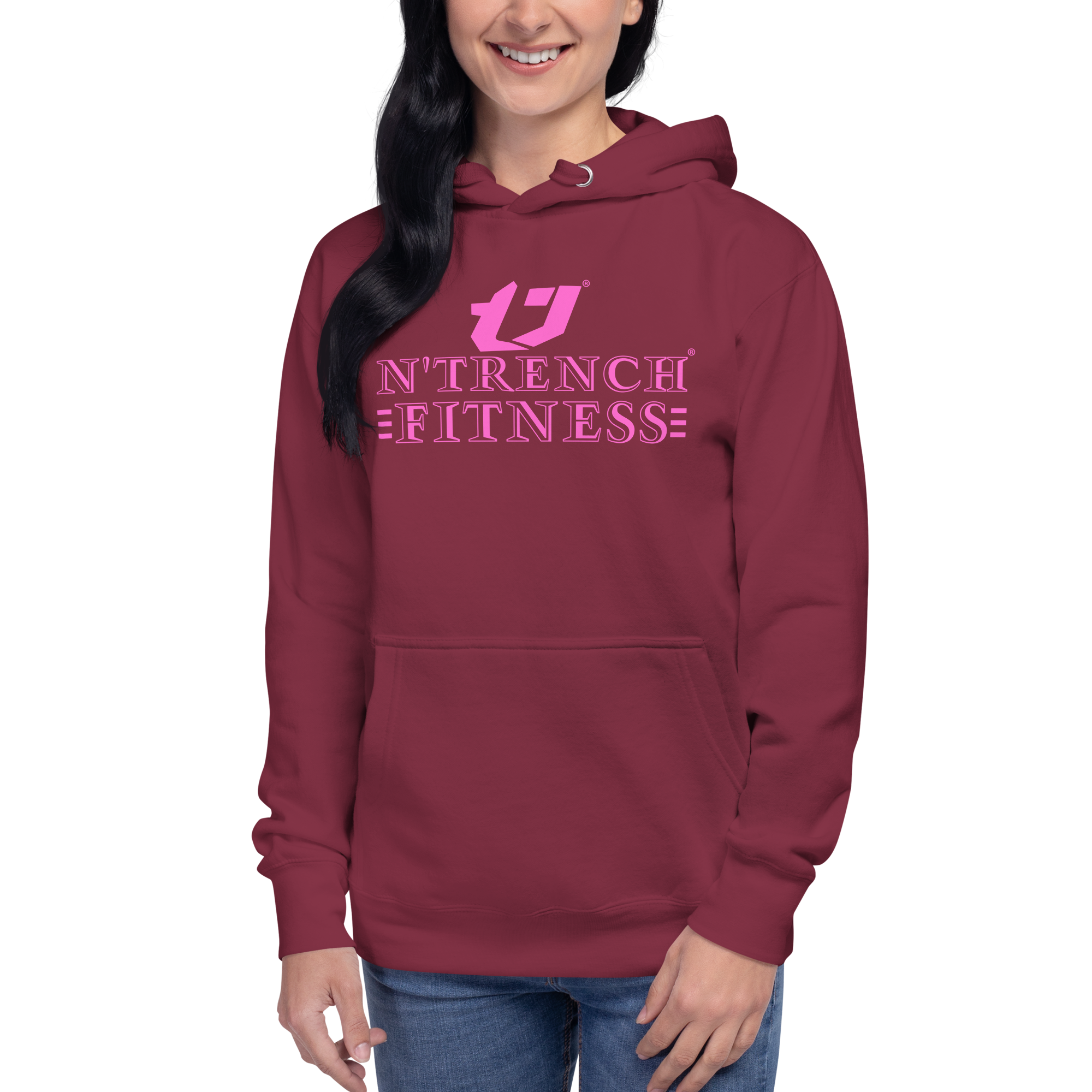 N'Trench Pink Lettering Women/Ladies Hoodie