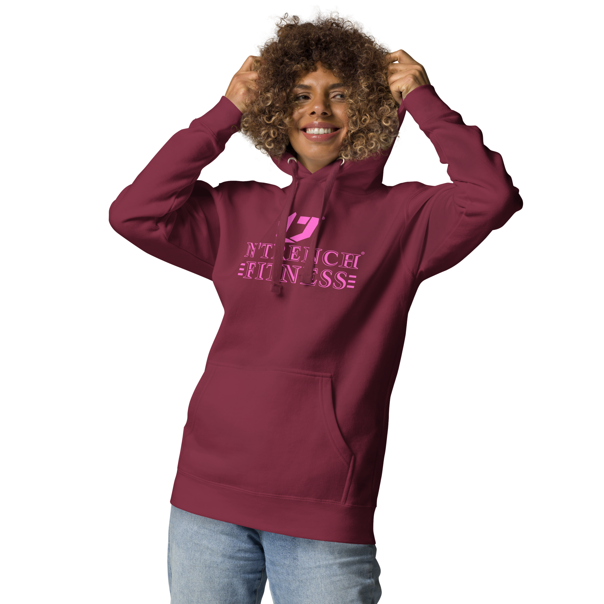 N'Trench Apparel Pink Lettering Women/Ladies Hoodie