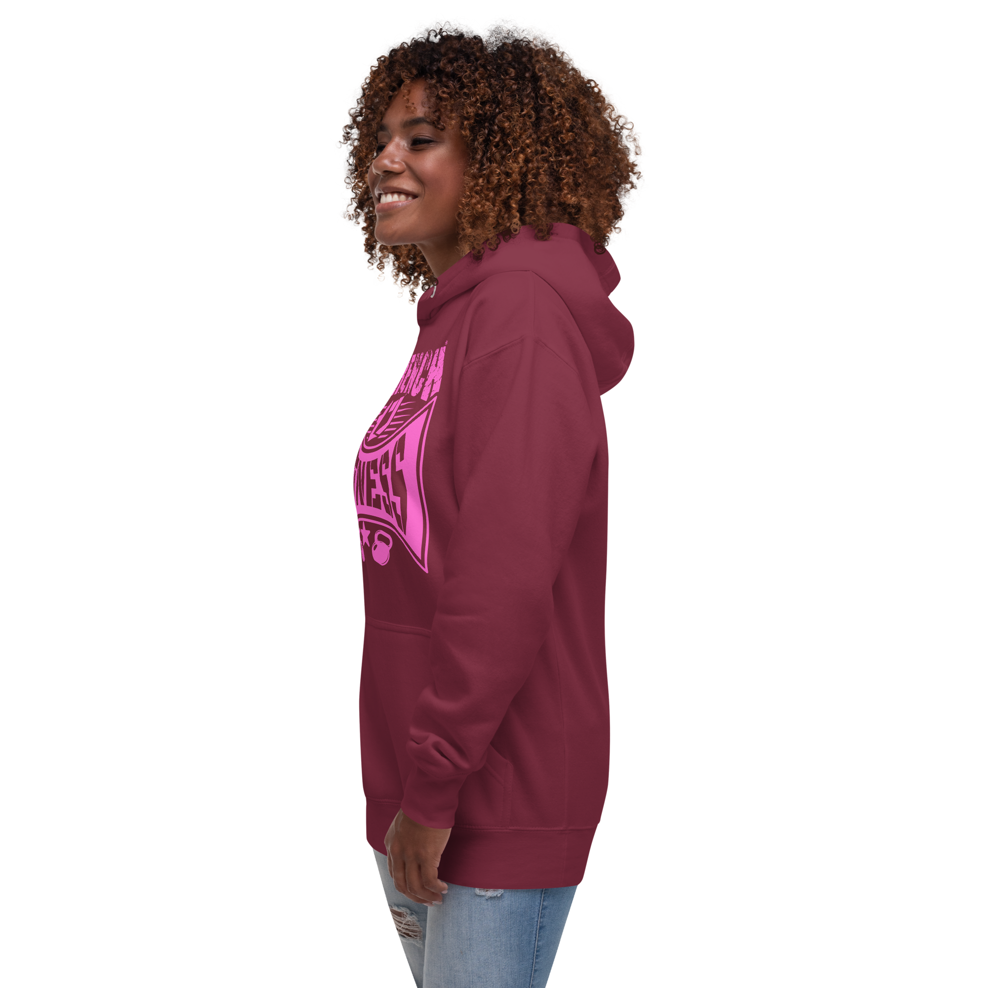 N'Trench Apparel Pink Lettering Work out Women/Ladies Hoodie