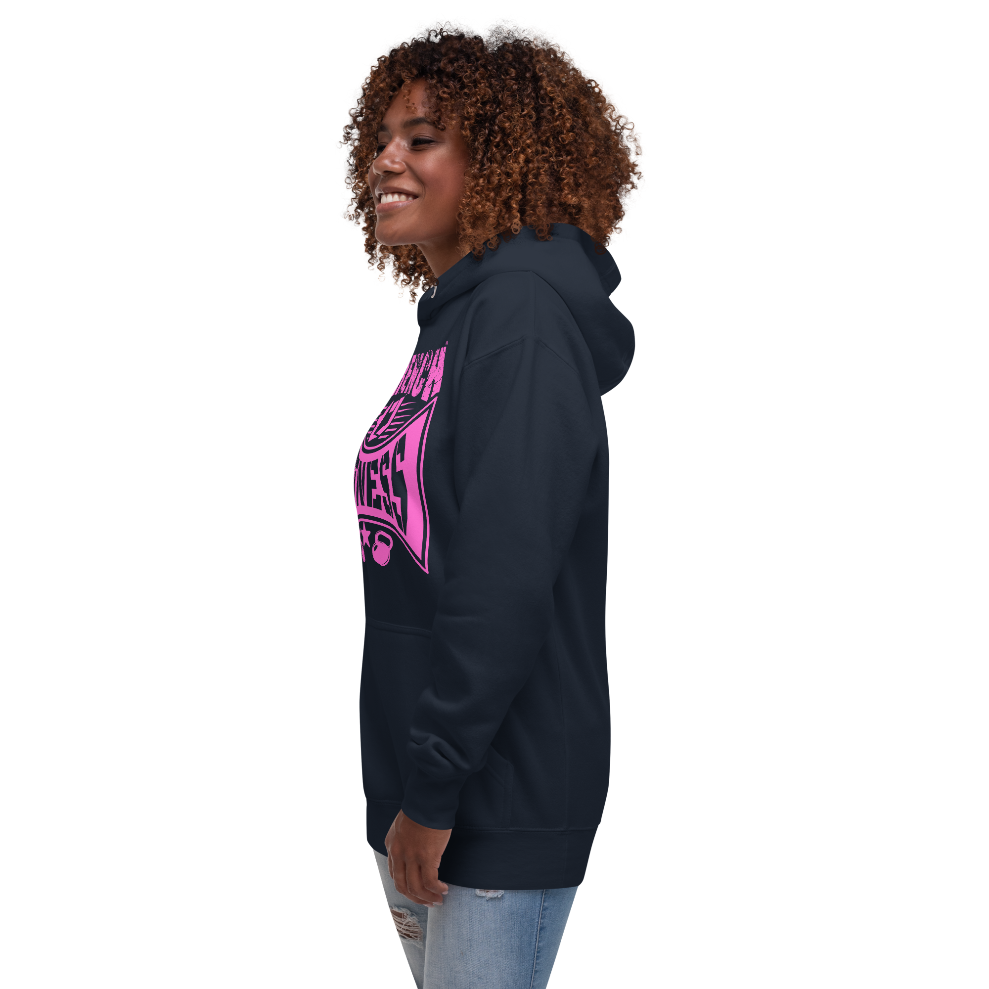 N'Trench Apparel Pink Lettering Work out Women/Ladies Hoodie