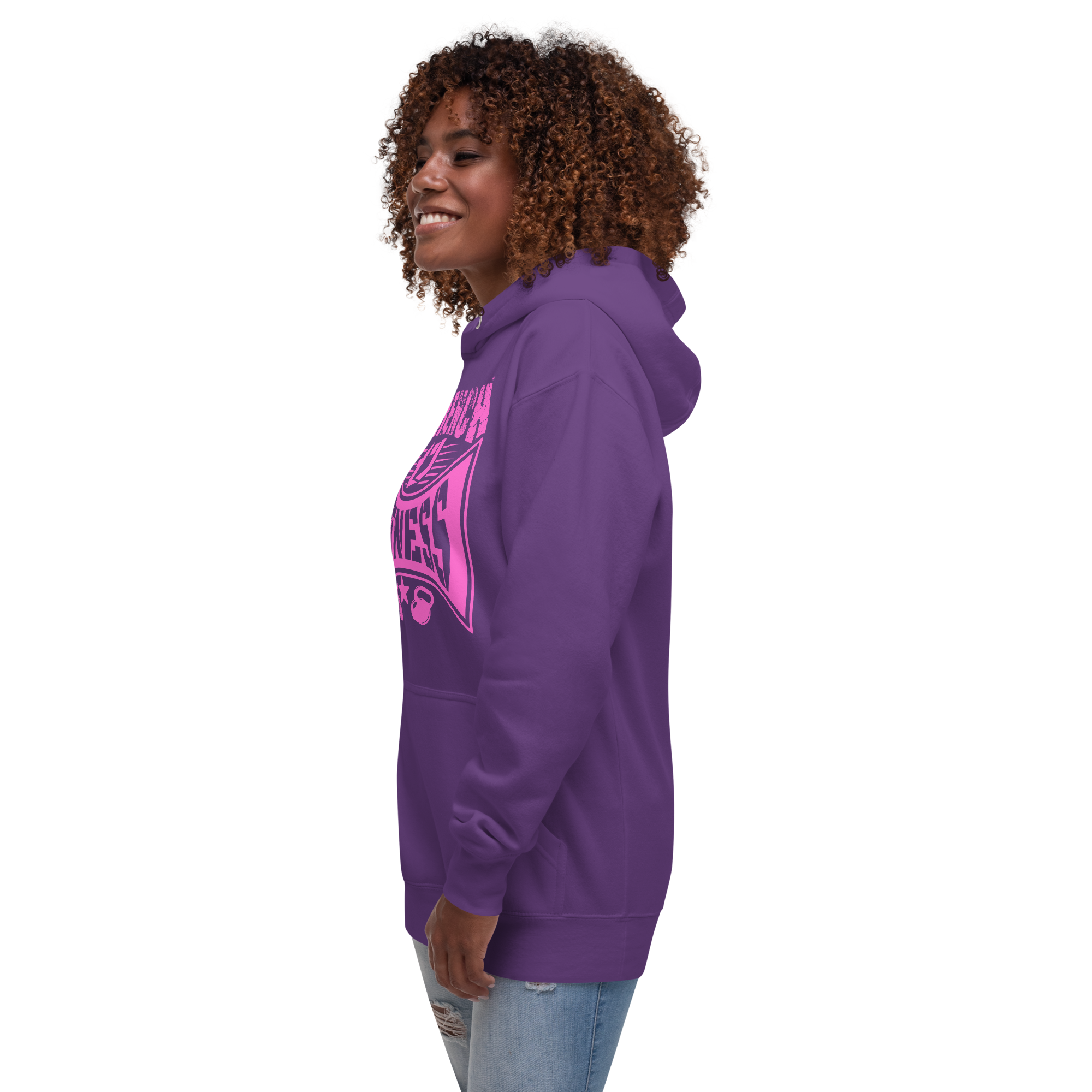 N'Trench Apparel Pink Lettering Work out Women/Ladies Hoodie