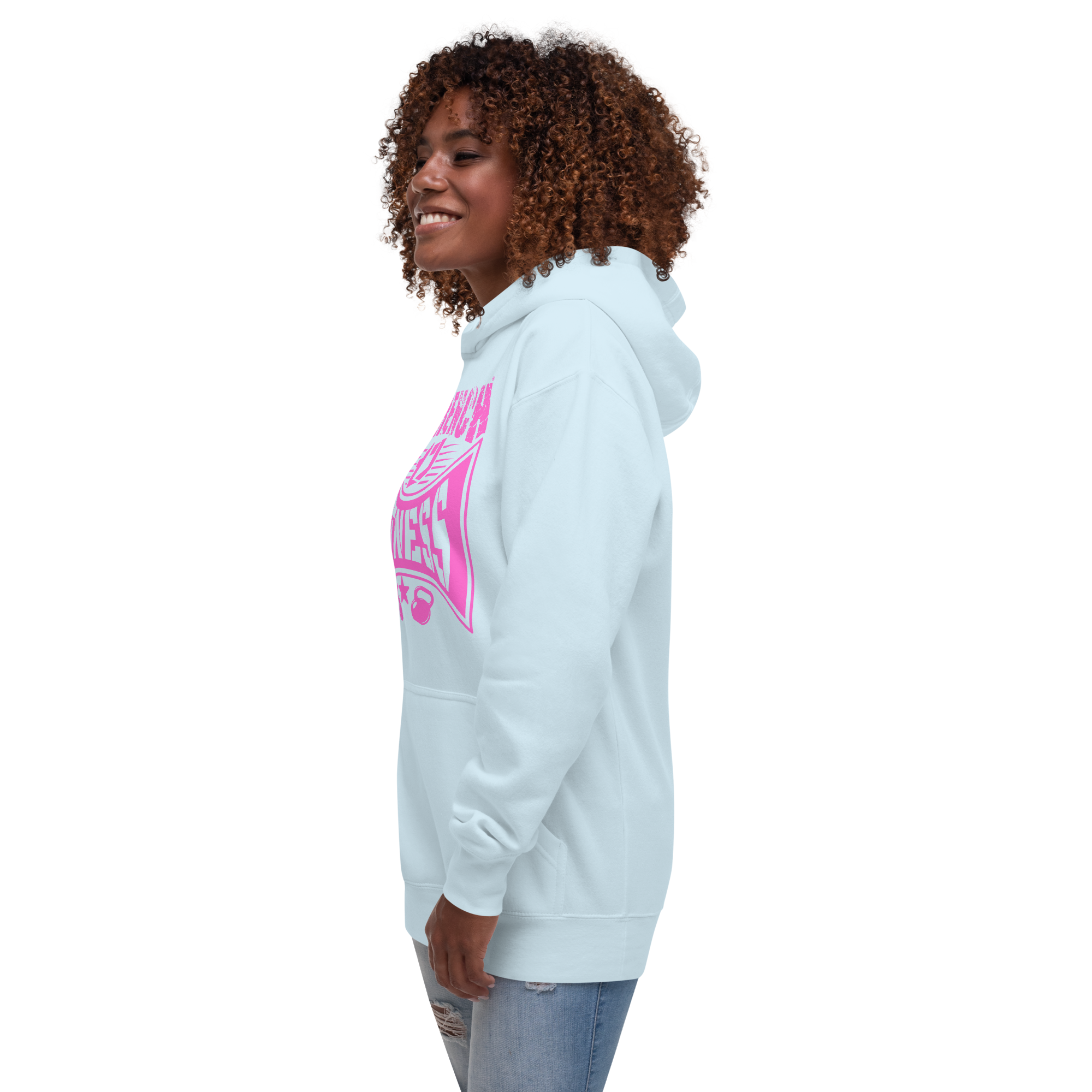 N'Trench Apparel Pink Lettering Work out Women/Ladies Hoodie