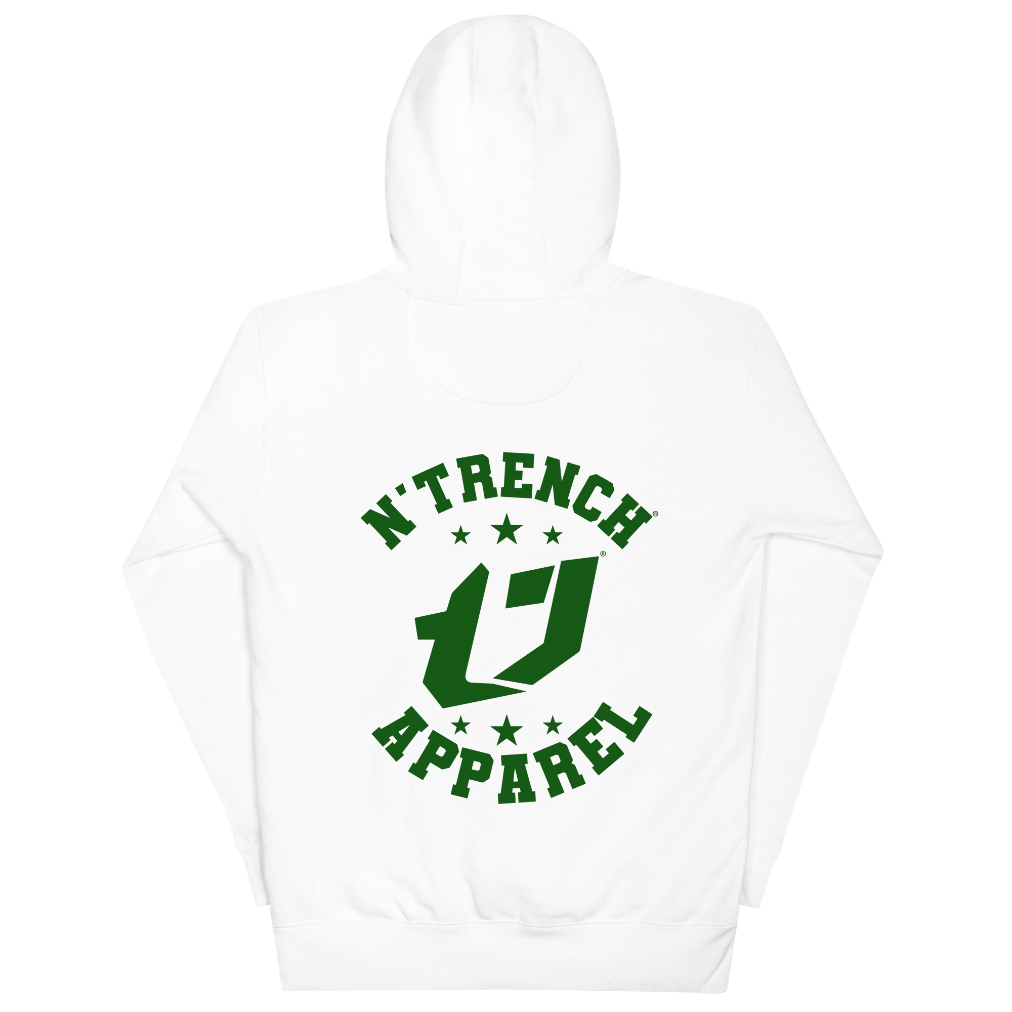 N'Trench Apparel Green Lettering Back Design Men/Guys Hoodie