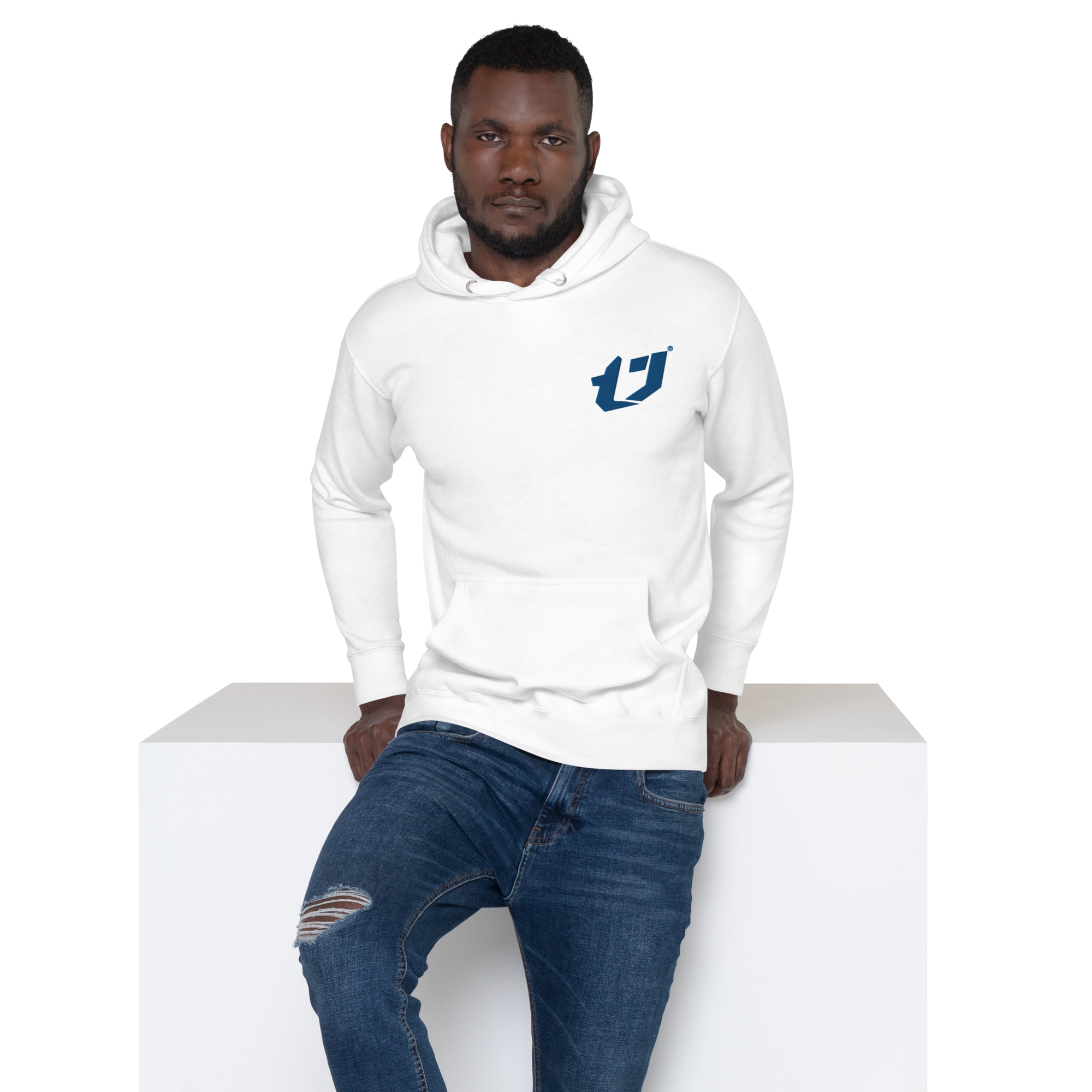 N'Trench Apparel Blue Logo Men/Guys Hoodie