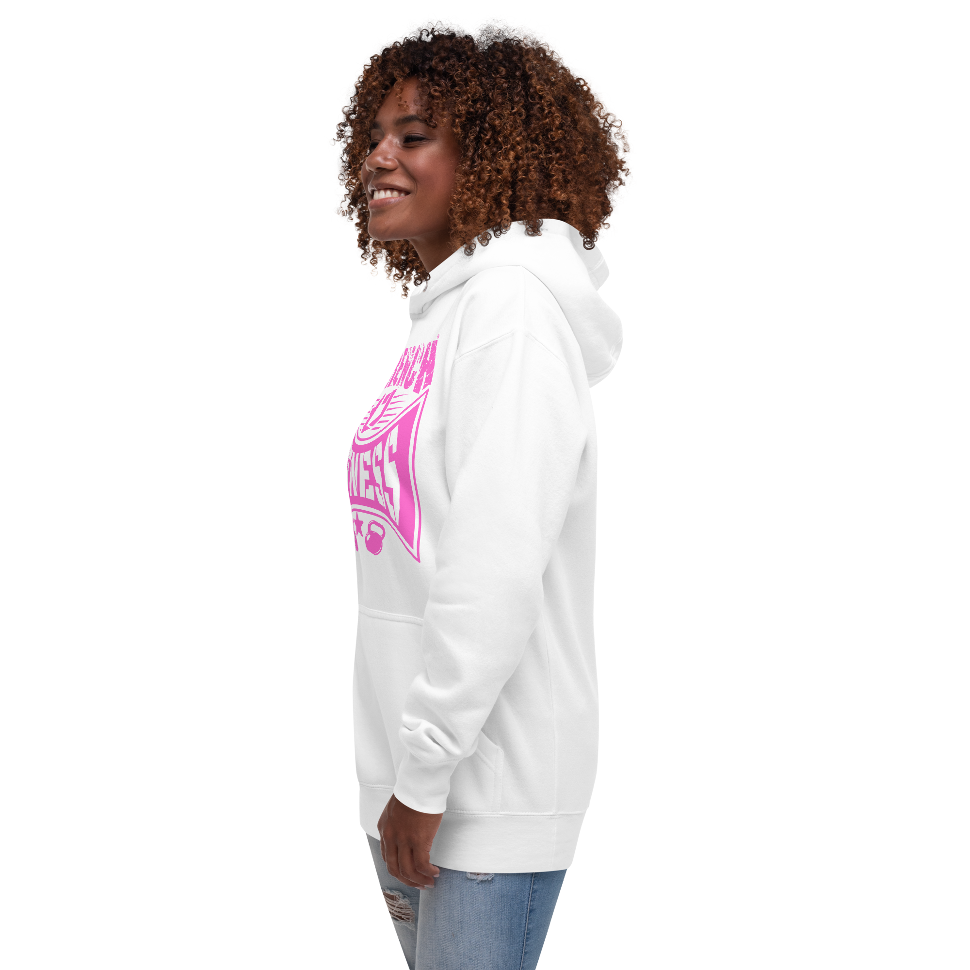 N'Trench Apparel Pink Lettering Work out Women/Ladies Hoodie