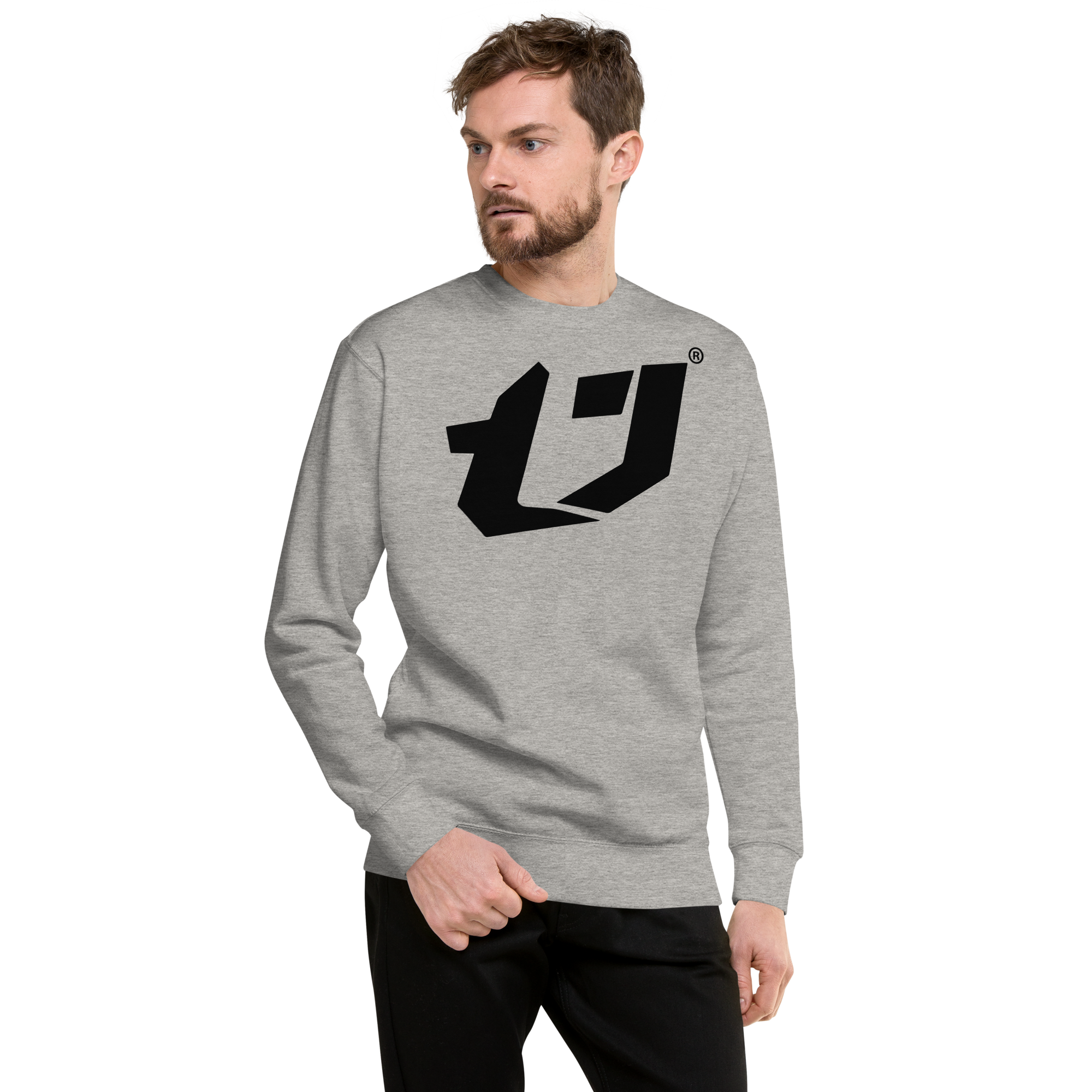 N'Trench Men/Guys Black Large Logo Premium Sweatshirt copy