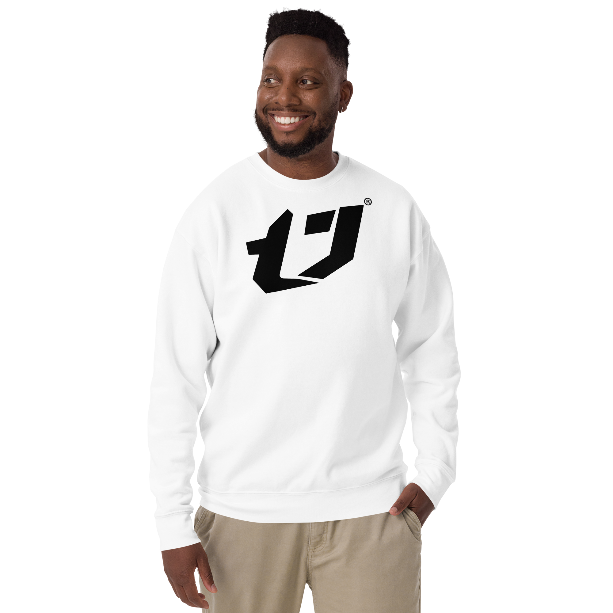 N'Trench Men/Guys Black Large Logo Premium Sweatshirt copy