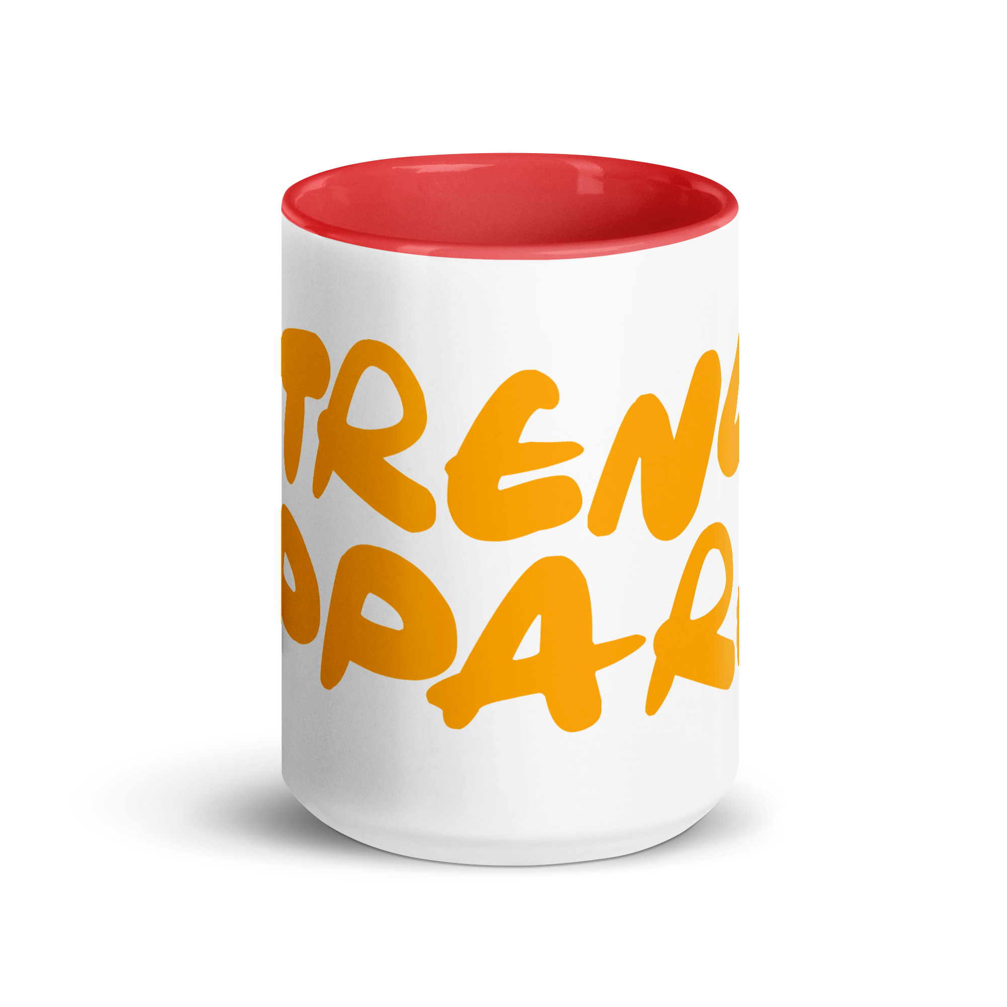 N'Trench Orange Lettering Mug with Color Inside