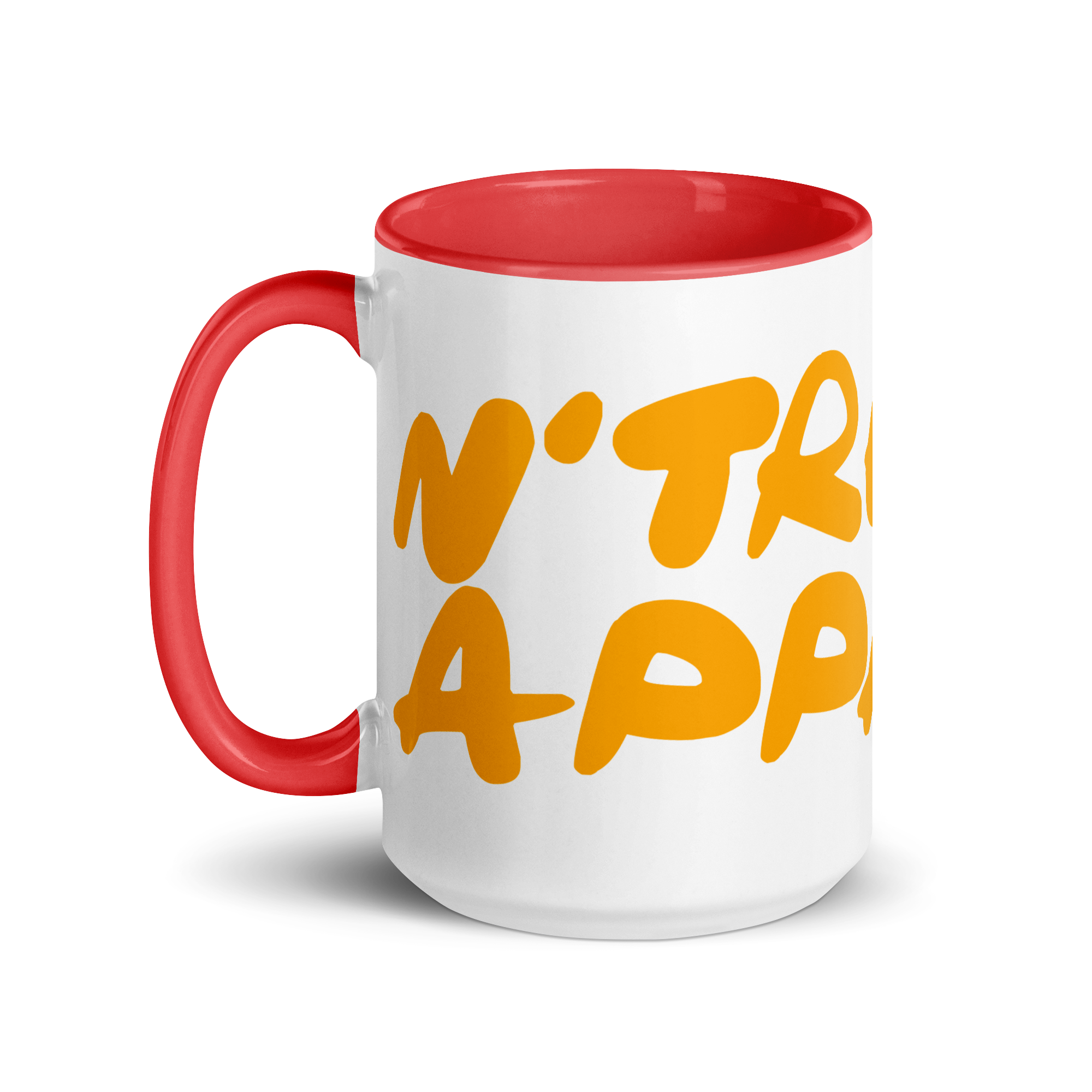 N'Trench Orange Lettering Mug with Color Inside