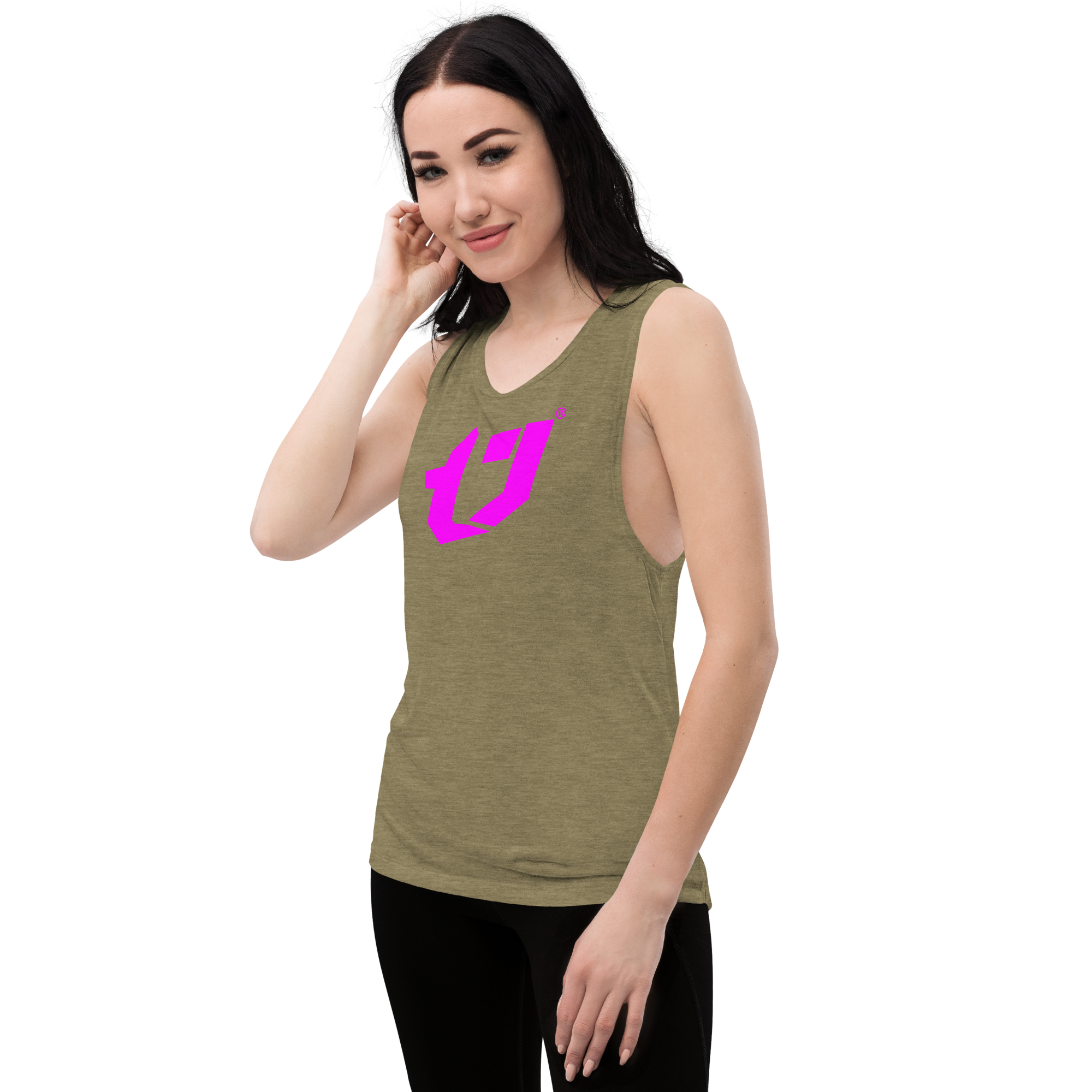 N'Trench Magenta Logo Women/Ladies Muscle Tank