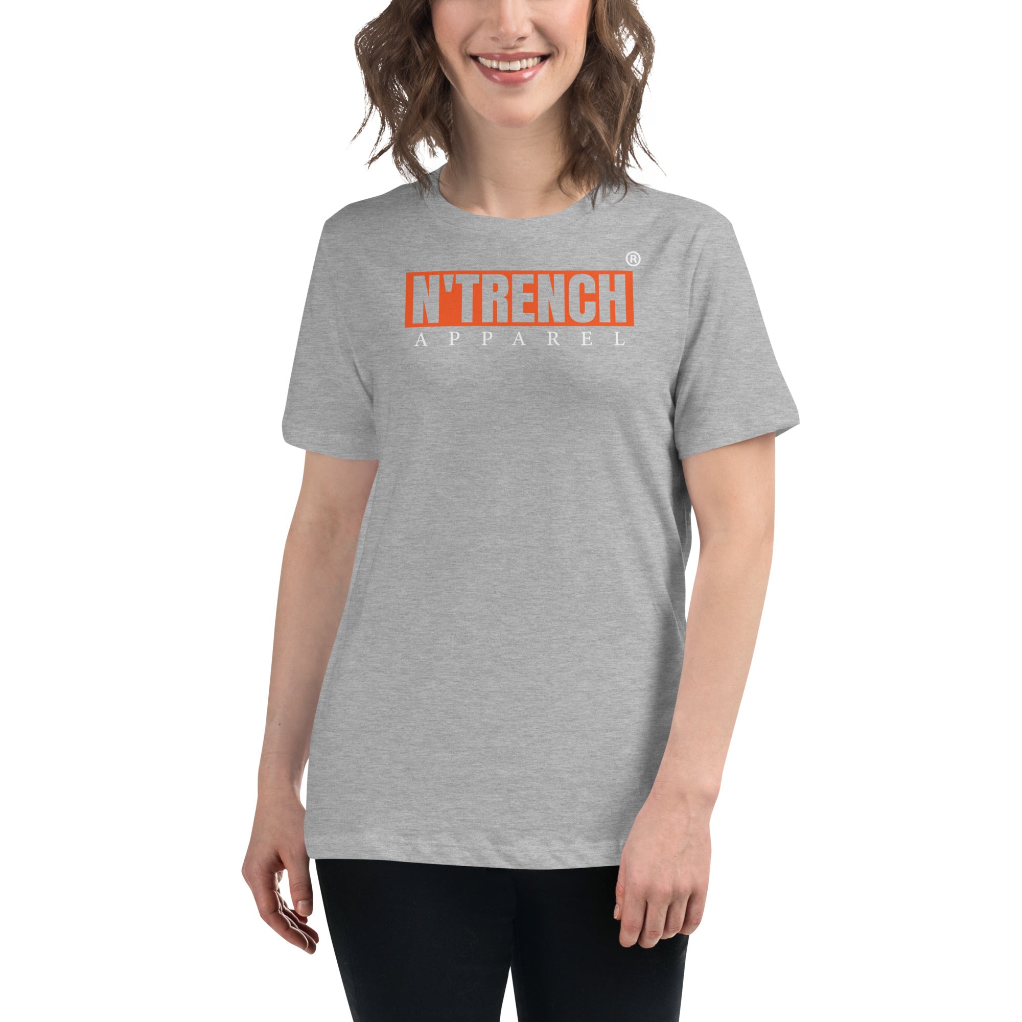 N'Trench Orange Lettering Design Women/Ladies  Relaxed T-Shirt