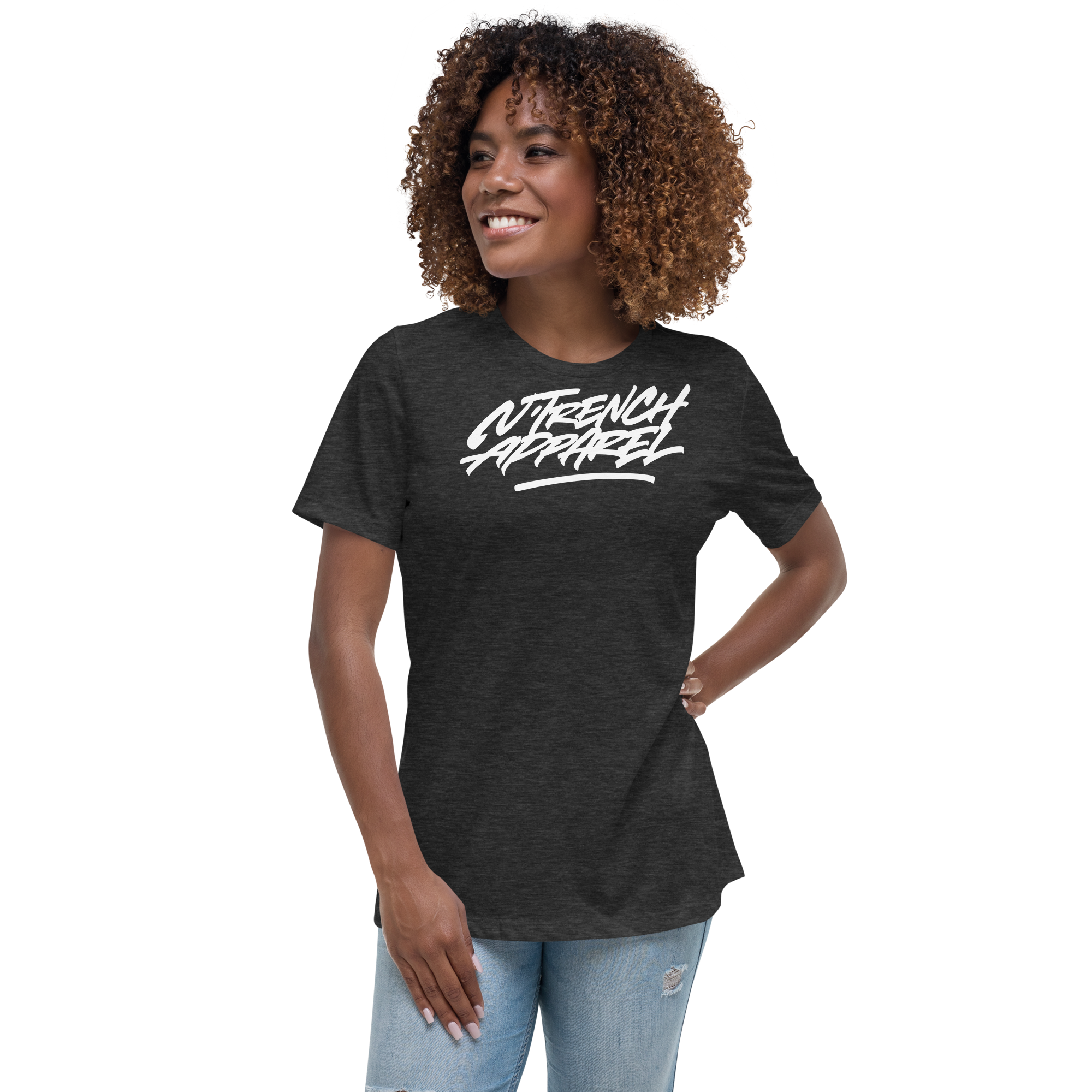 N'Trench White Lettering Women/Ladies Relaxed T-Shirt