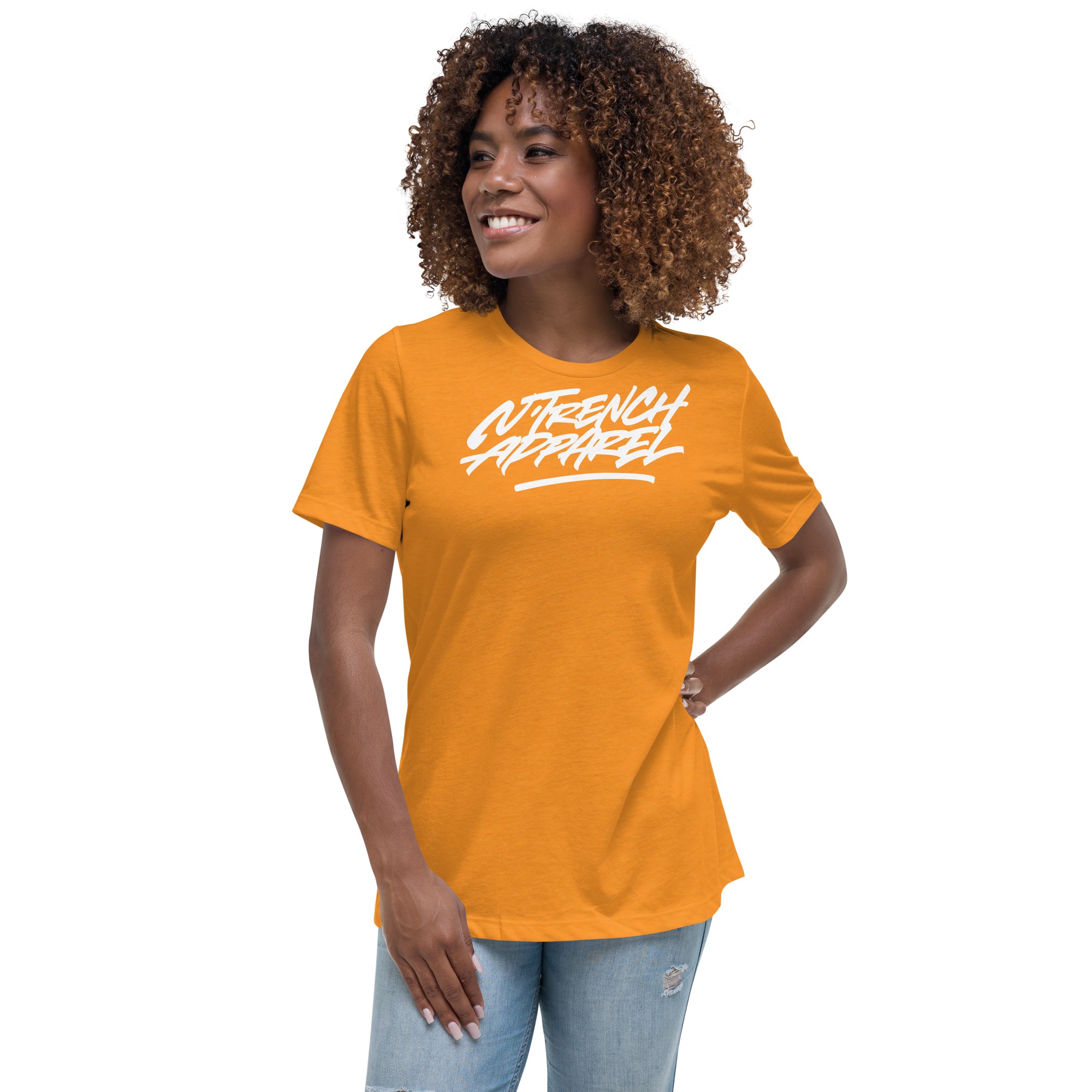 N'Trench White Lettering Women/Ladies Relaxed T-Shirt