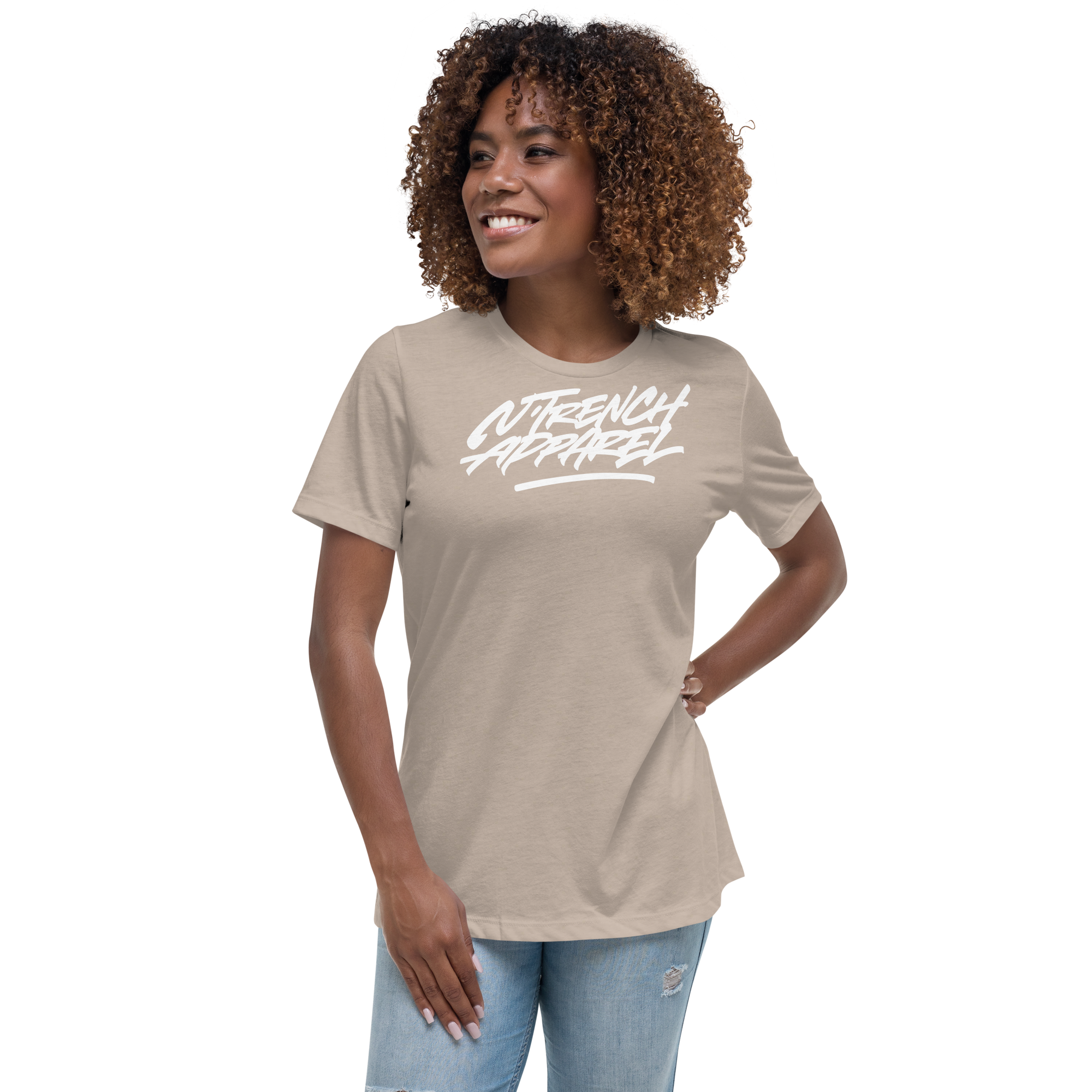 N'Trench White Lettering Women/Ladies Relaxed T-Shirt